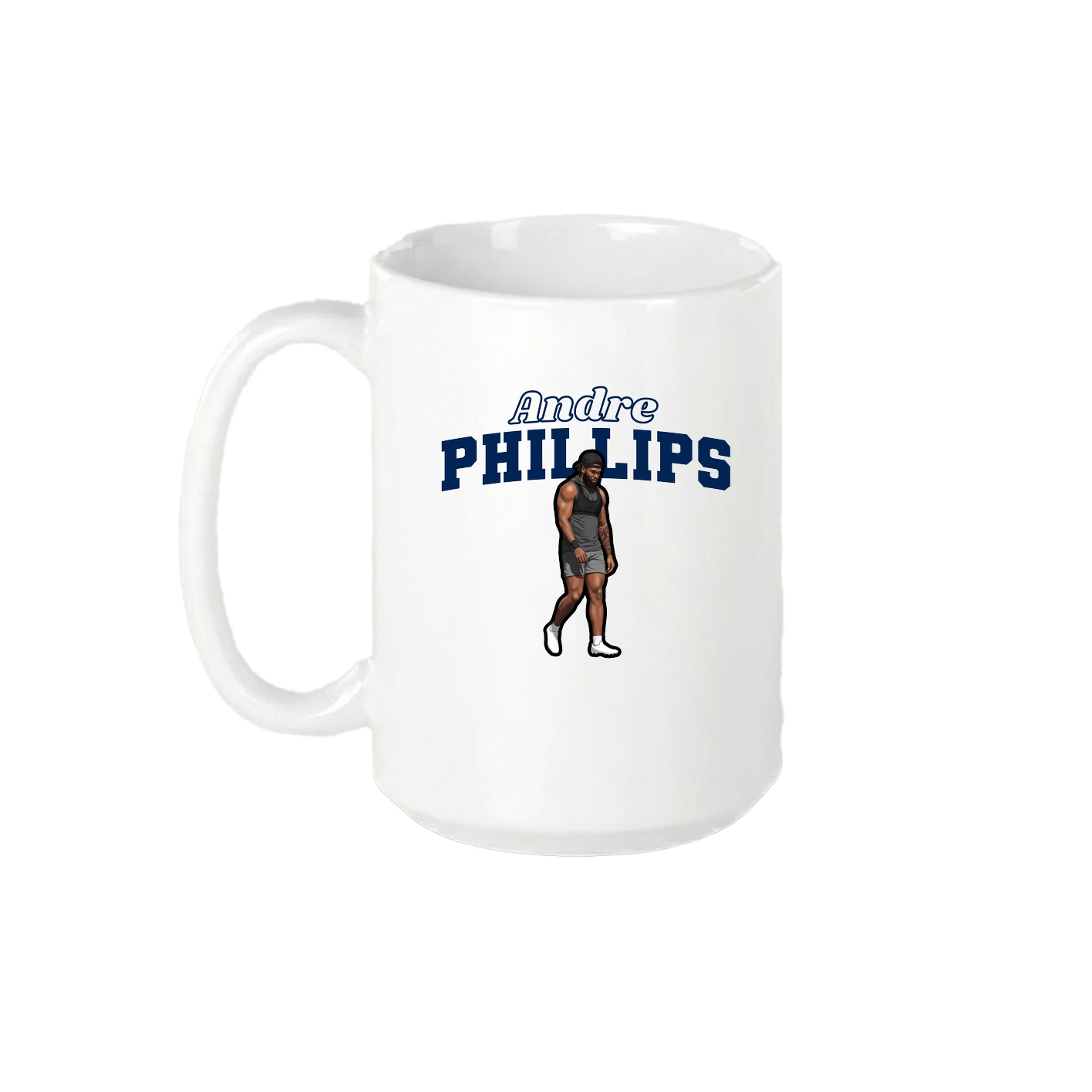 15oz Coffee Mug — Name Arch in White