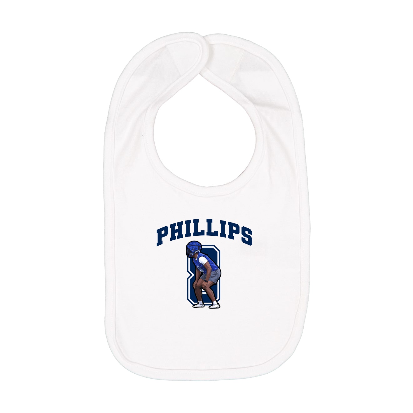 Infant Bib — Number in White