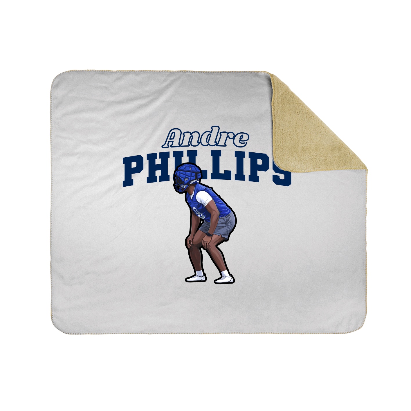 Throw Blanket — Name Arch in White
