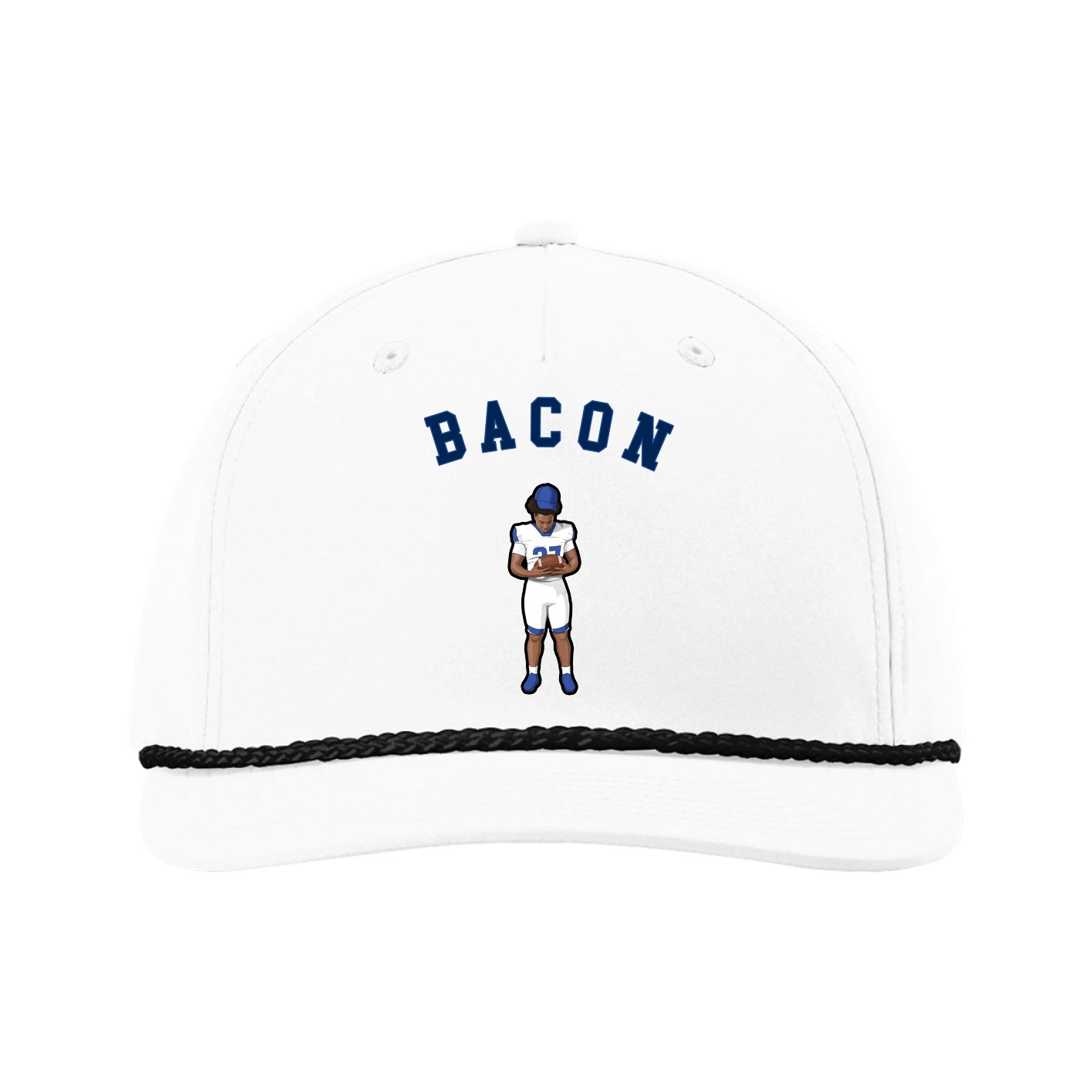 Five-Panel Classic Rope Cap — Shirsey Arch in White