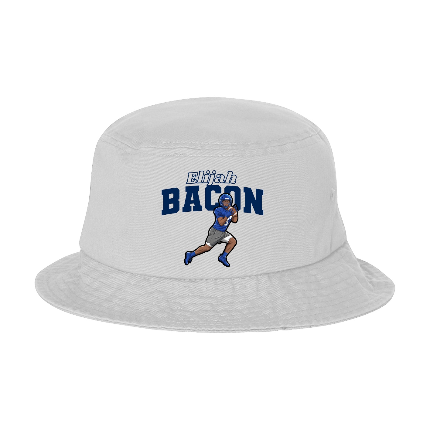 Bucket Cap — Name Arch in White