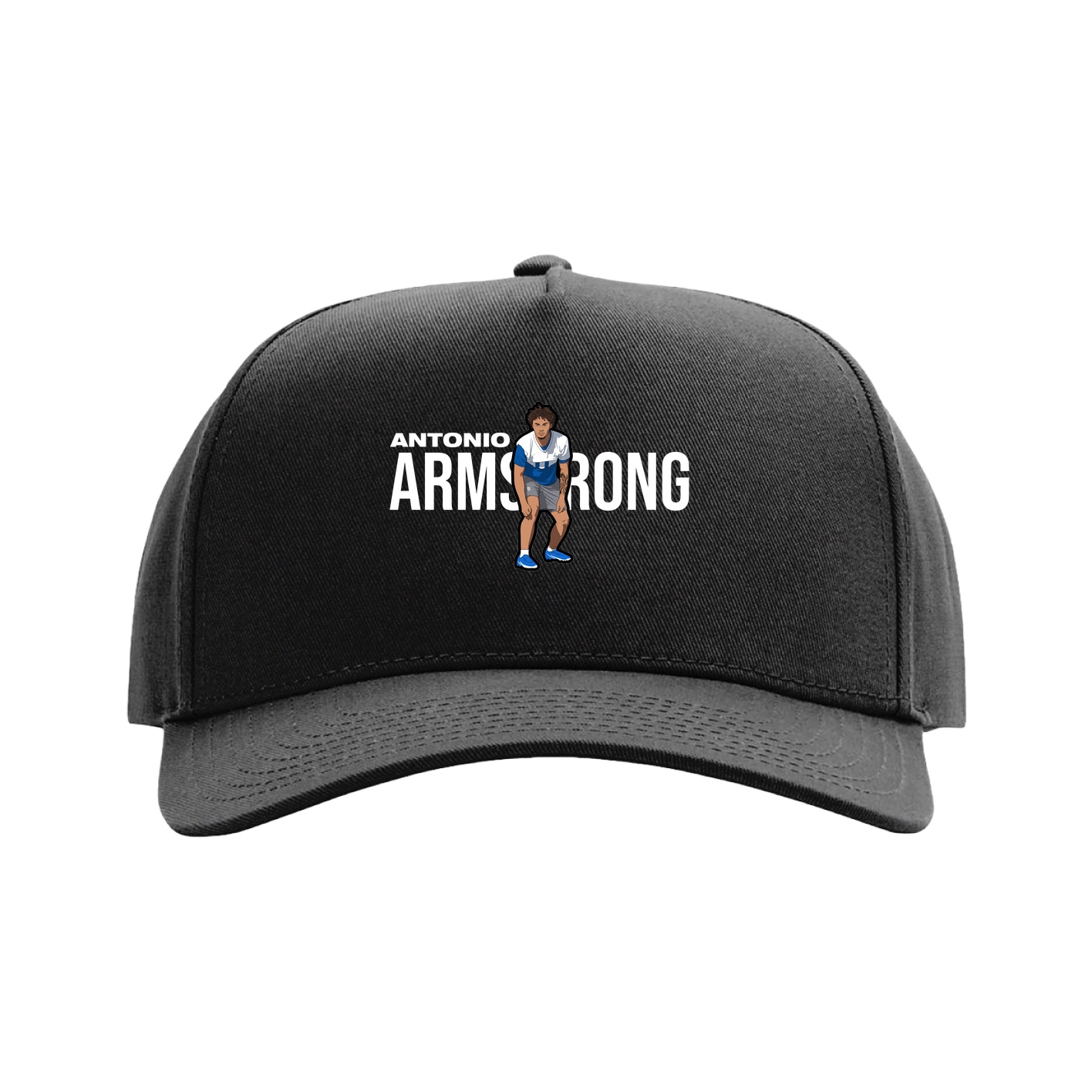 Full Fabric Five-Panel Champ Cap — Player Name in Black