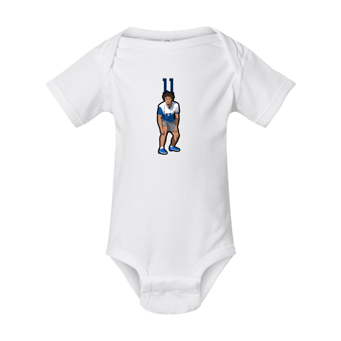 Baby Onesie — Number Top in White