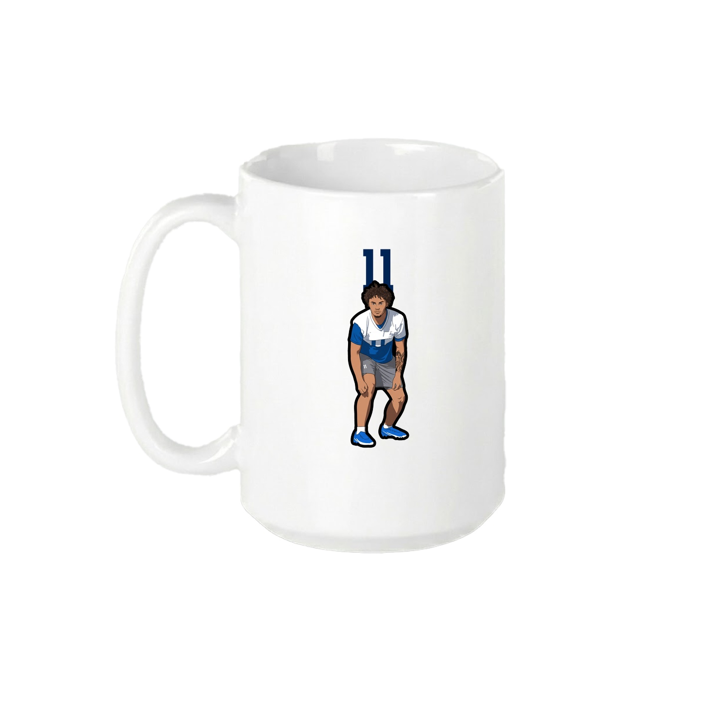 15oz Coffee Mug — Number Top in White