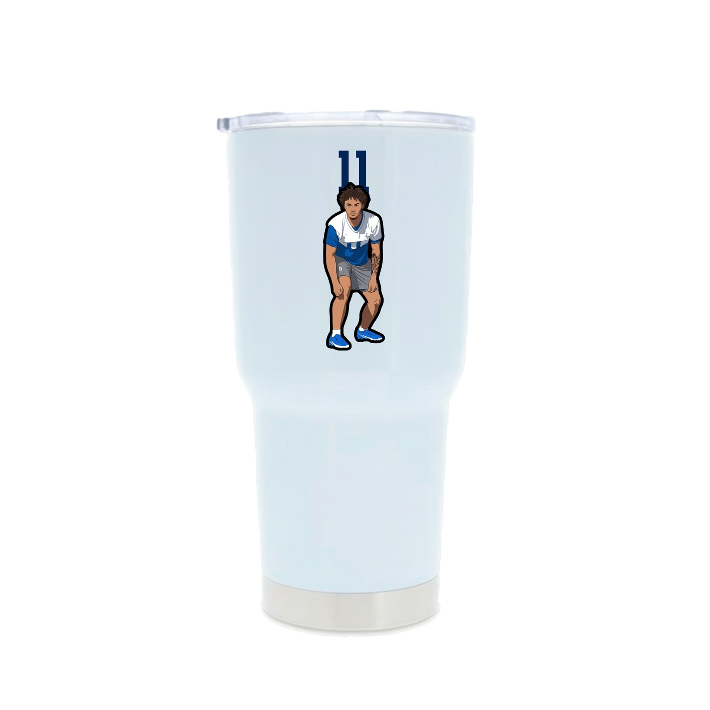 30oz Stainless Steel Tumbler — Number Top in White