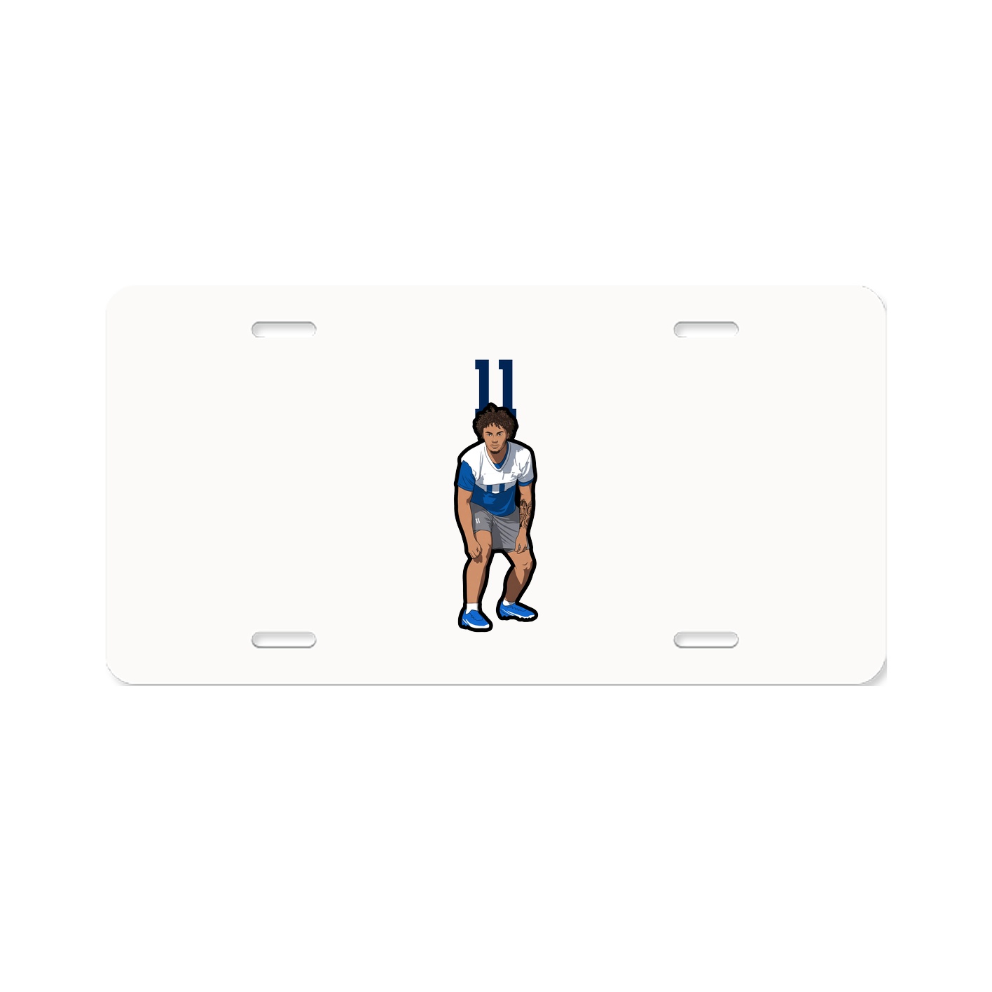 License Plate — Number Top in Classic