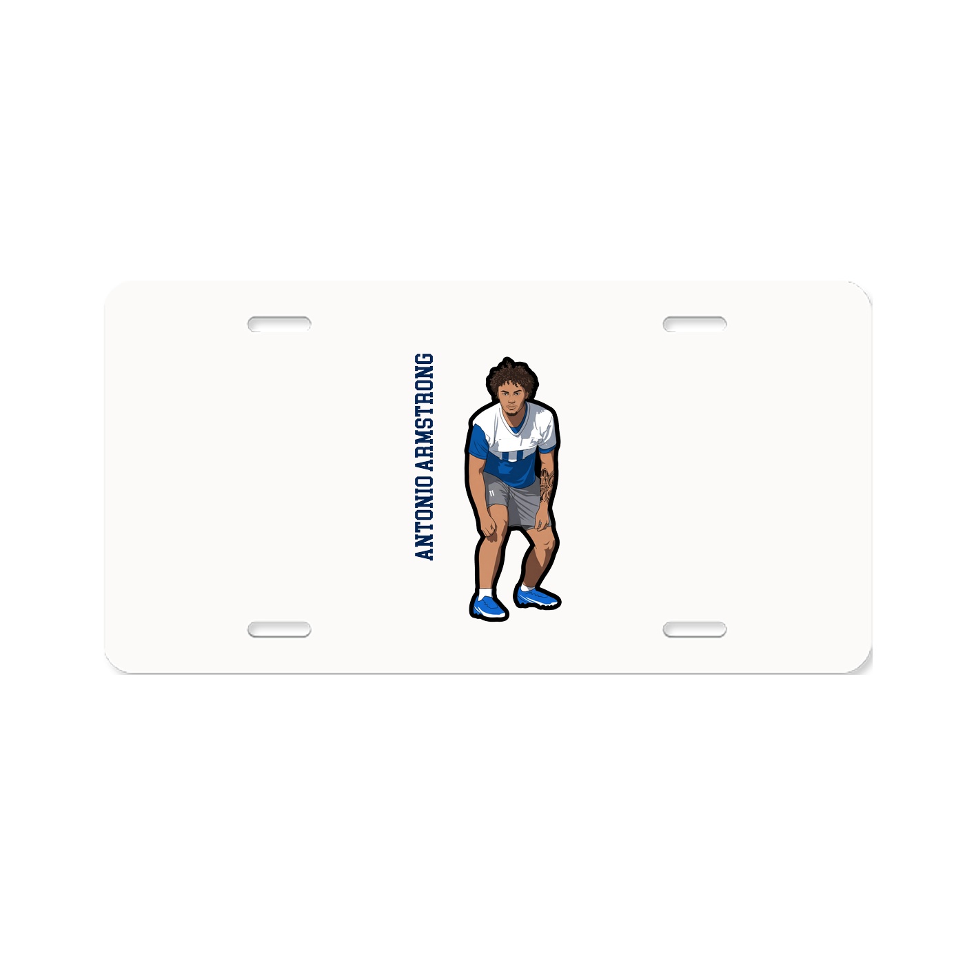 License Plate — Name Vertical in Classic