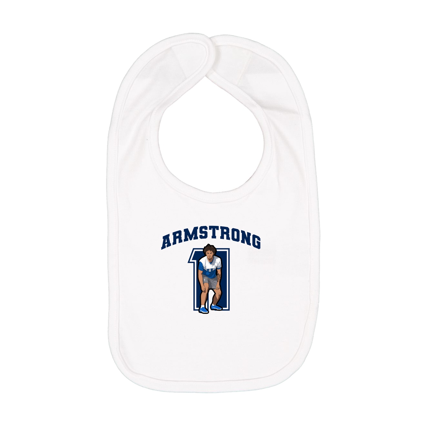 Infant Bib — Number in White