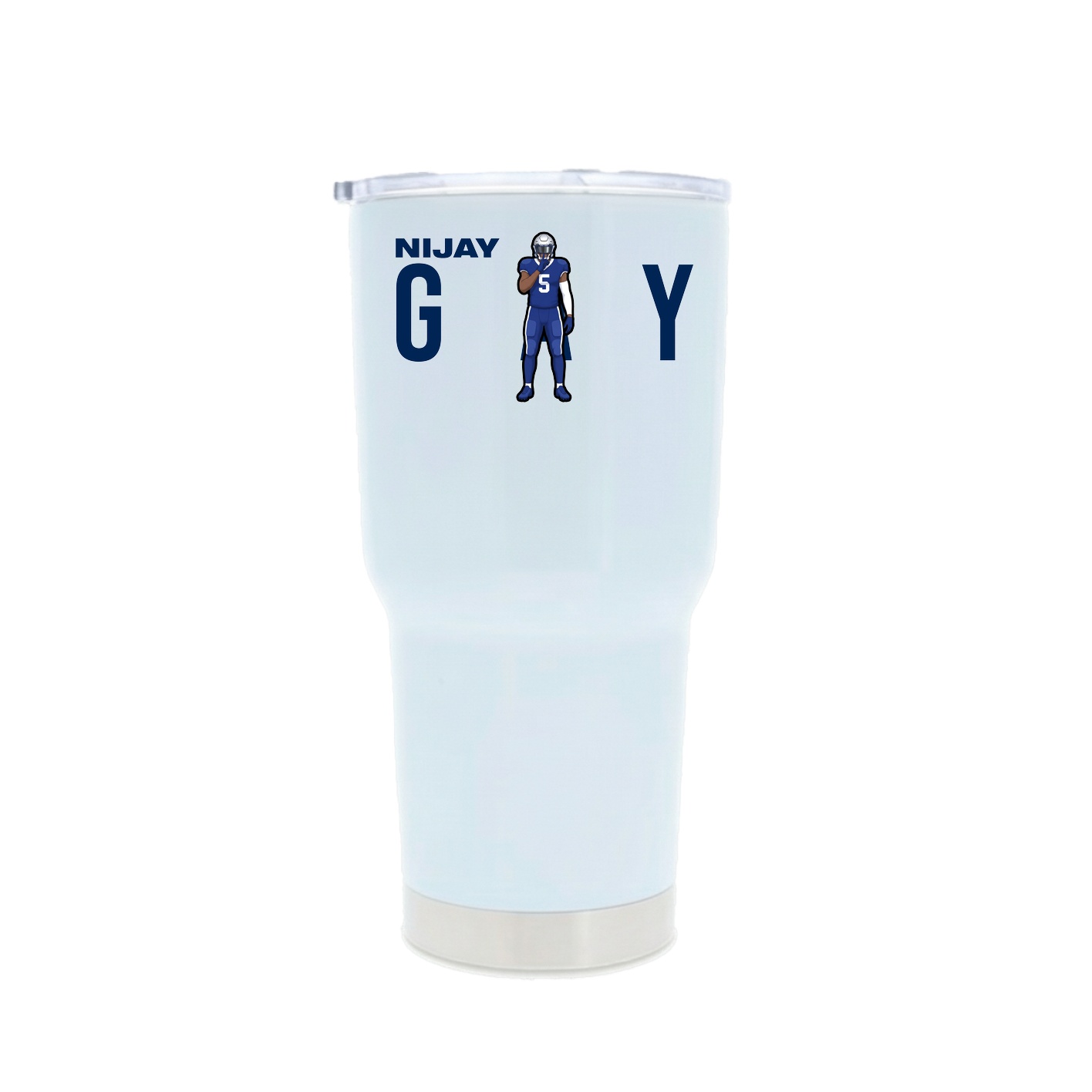 30oz Stainless Steel Tumbler — Player Name in White