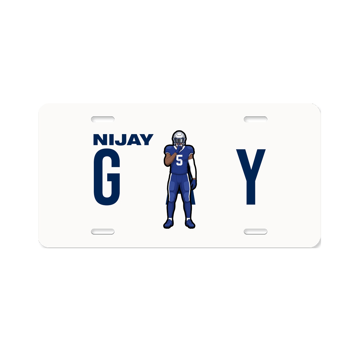 License Plate — Player Name in Classic