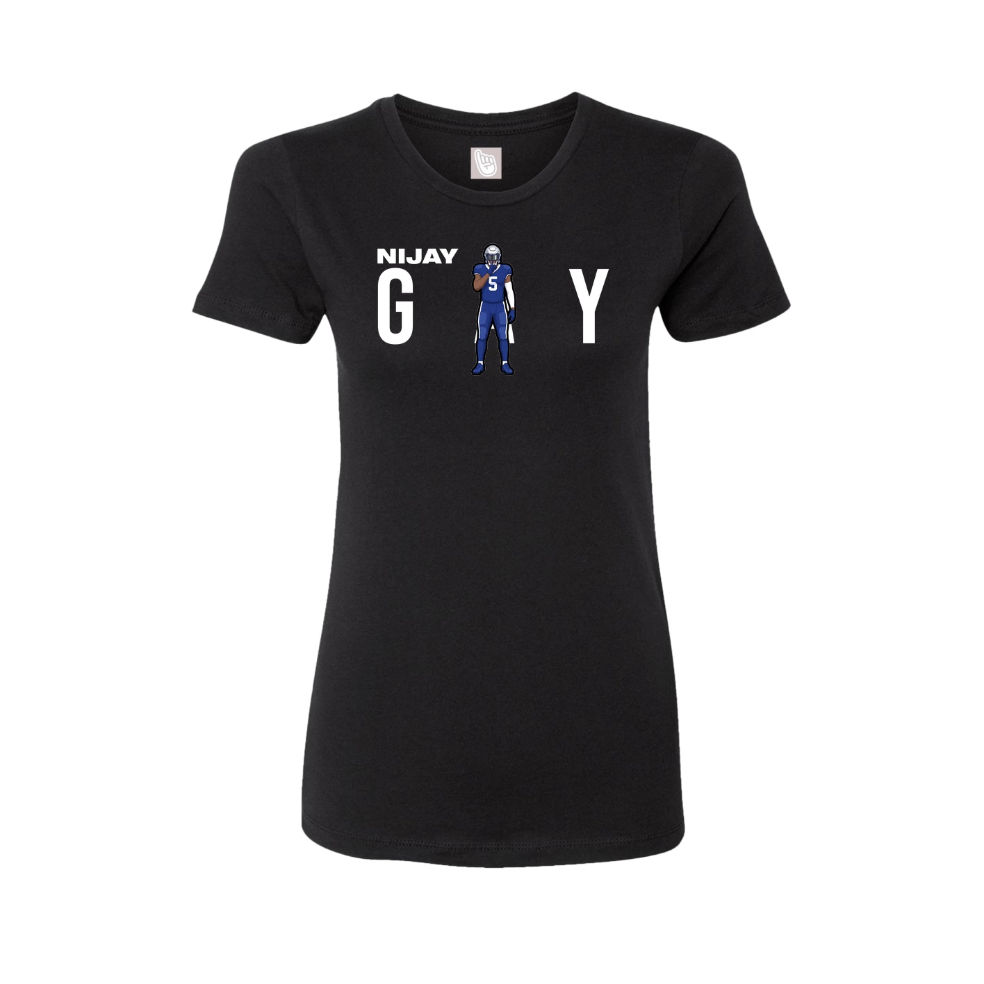 Fitted Women's Tee — Player Name in Black