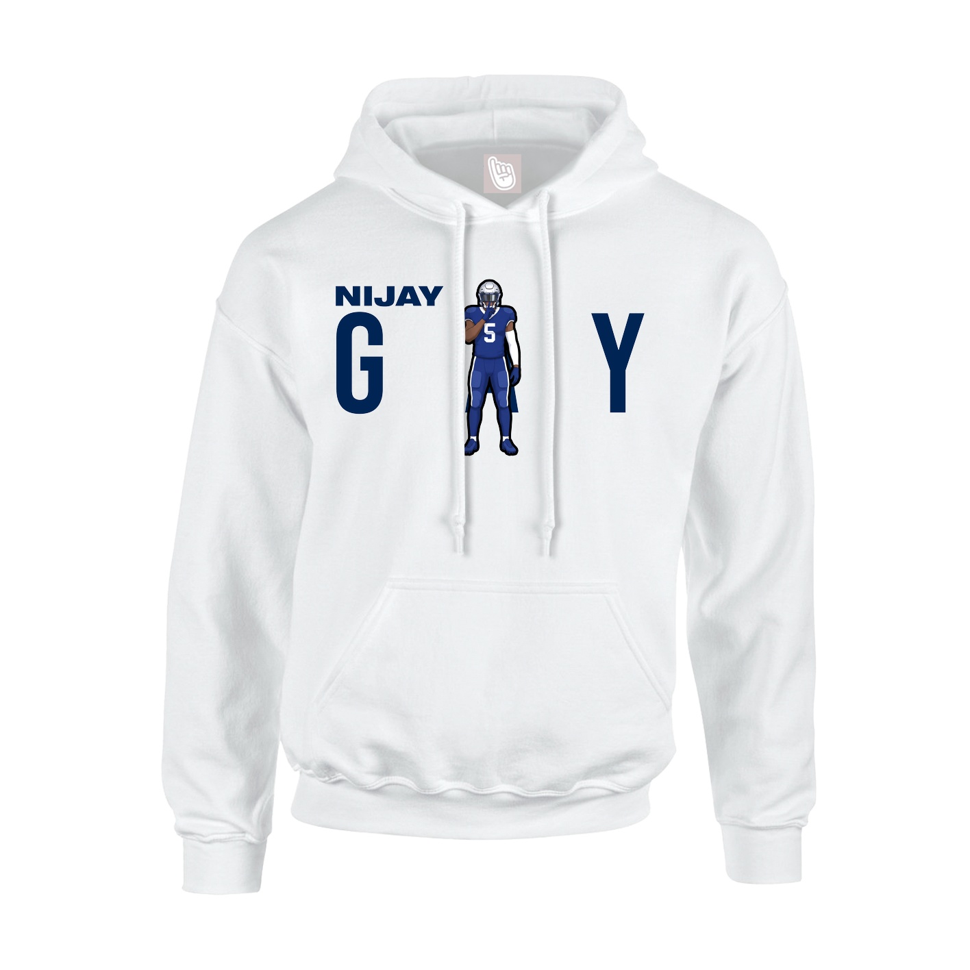 Hoodie — Player Name in White