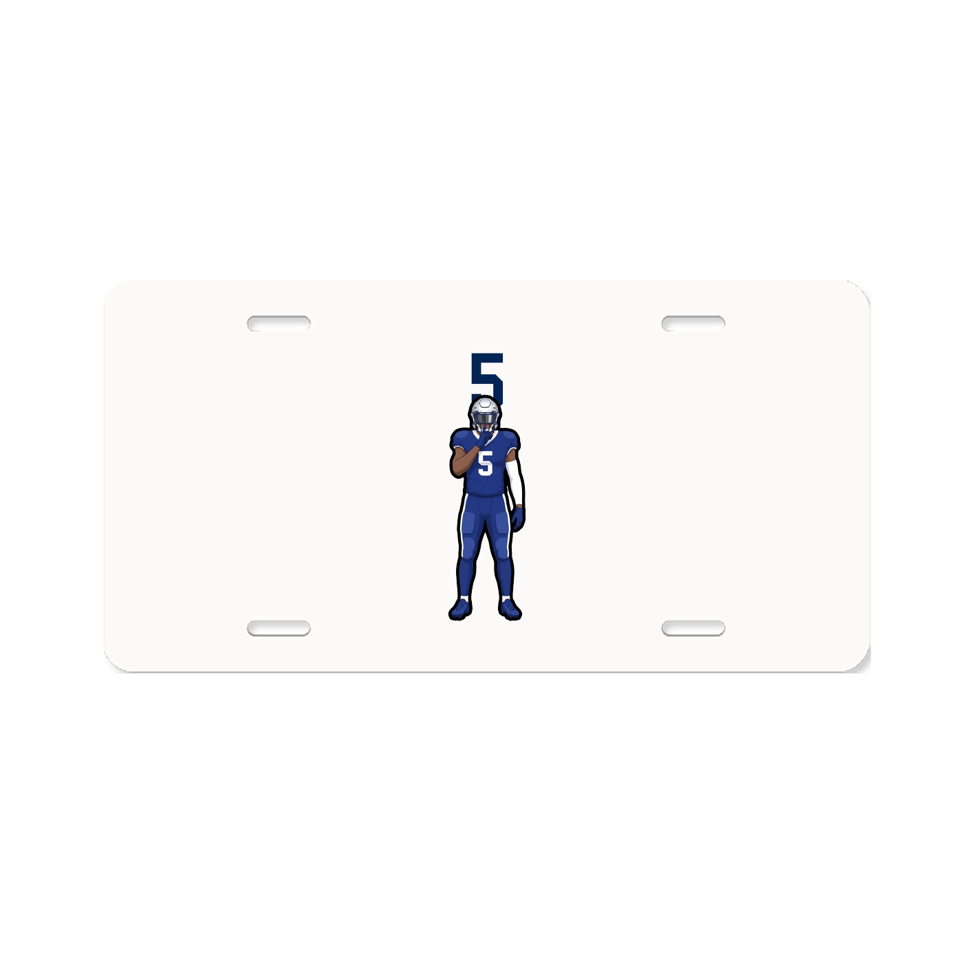 License Plate — Number Top in Classic