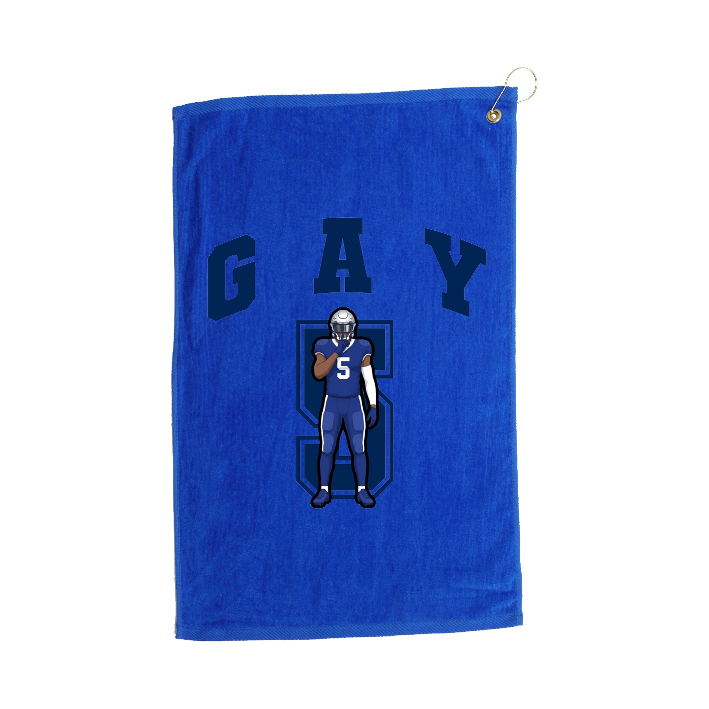 Golf Towel — Number in Royal