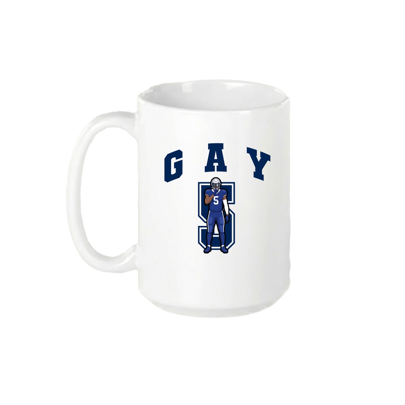15oz Coffee Mug — Number in White