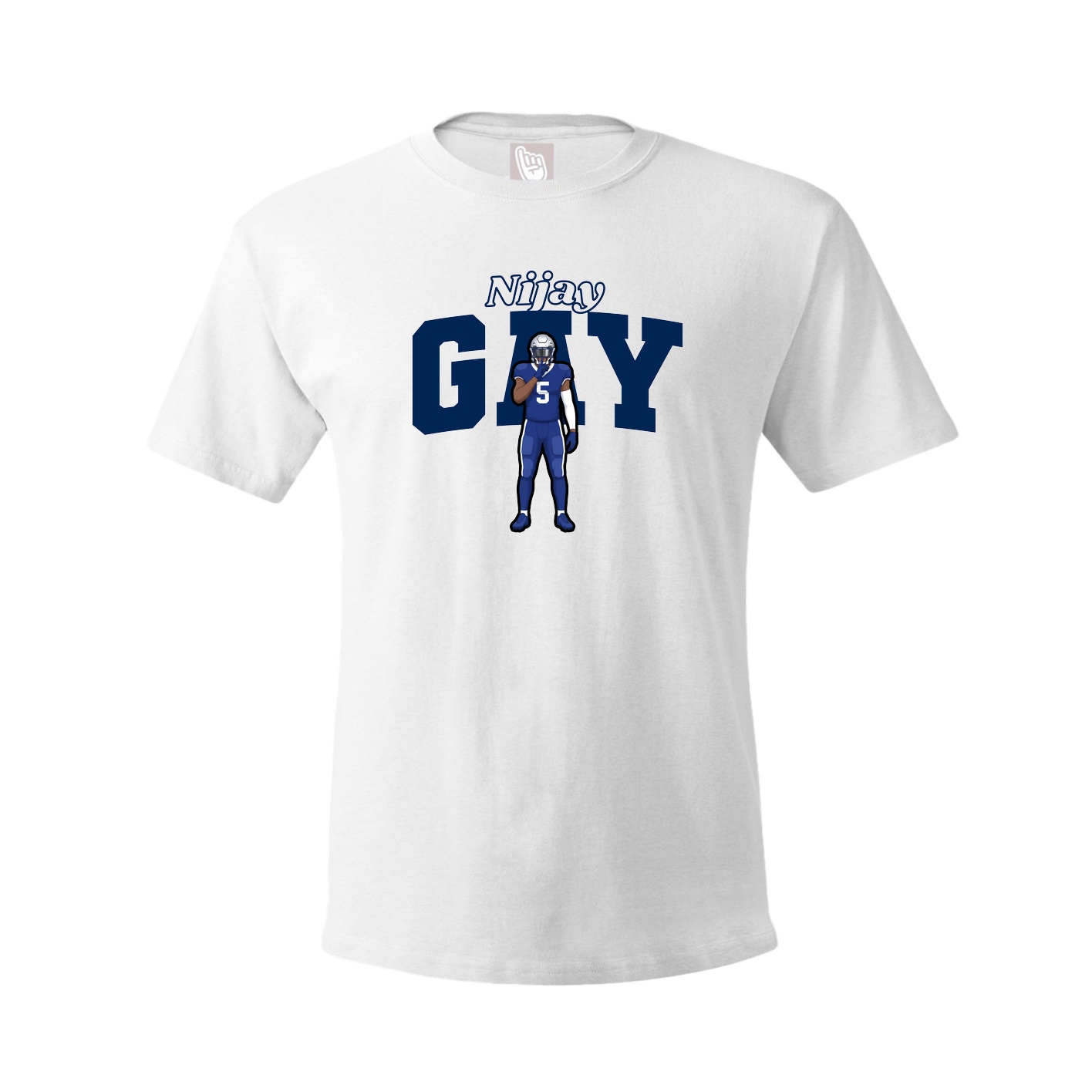 Youth Tee — Name Arch in White