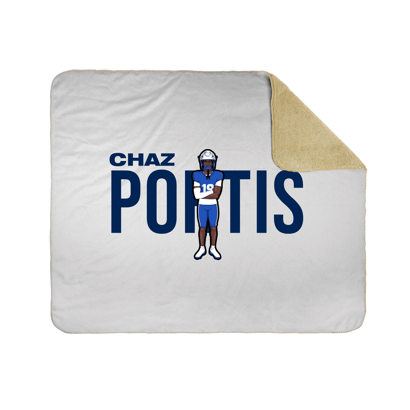 Throw Blanket — Player Name in White