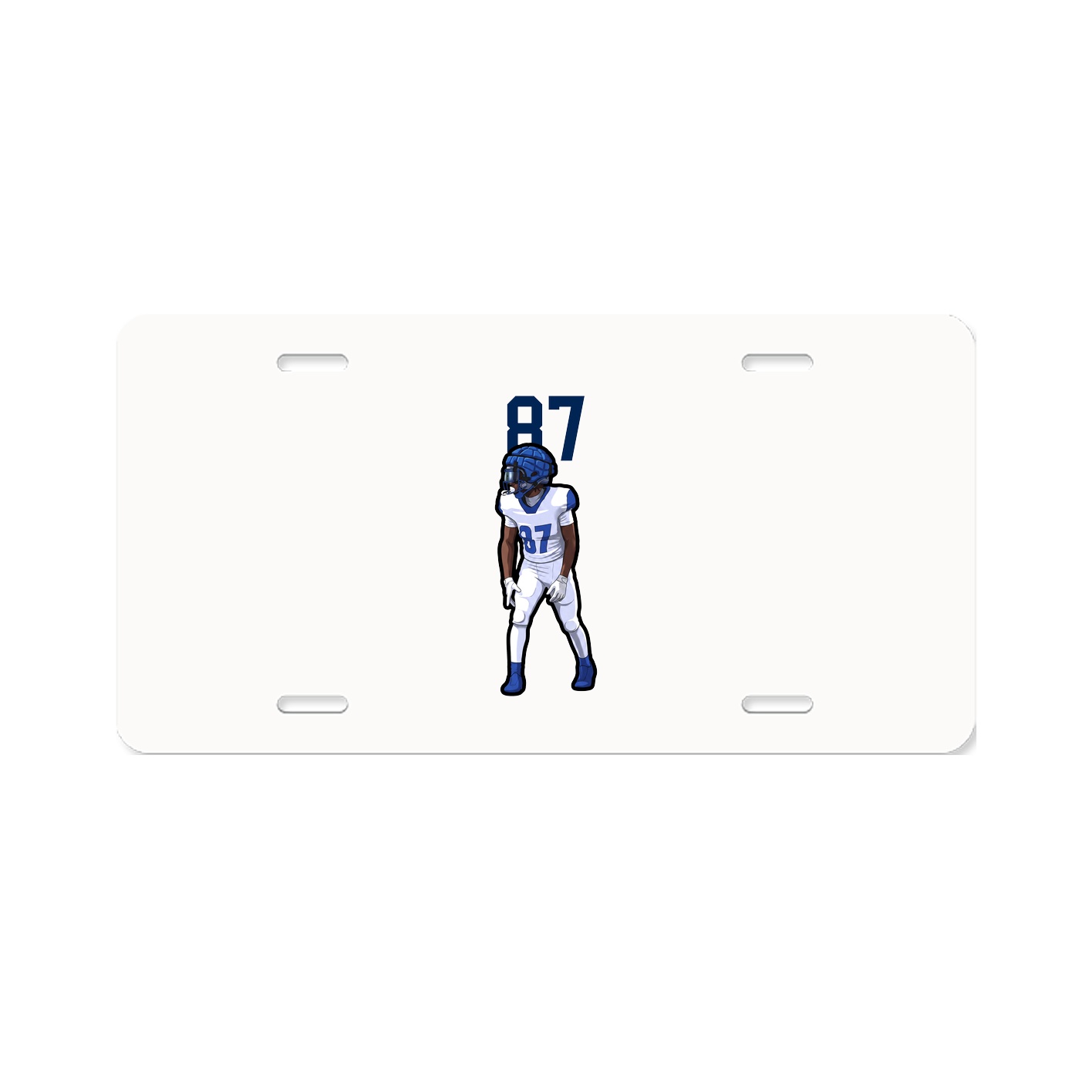 License Plate — Number Top in Classic