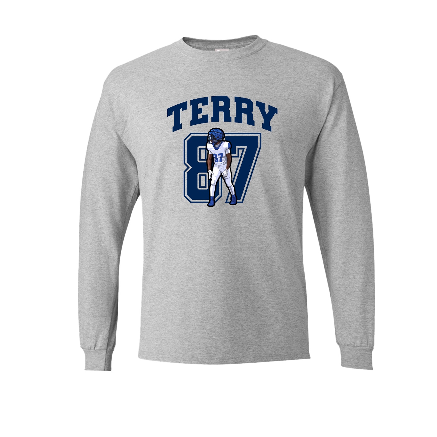 Long Sleeve Tee — Number in Grey