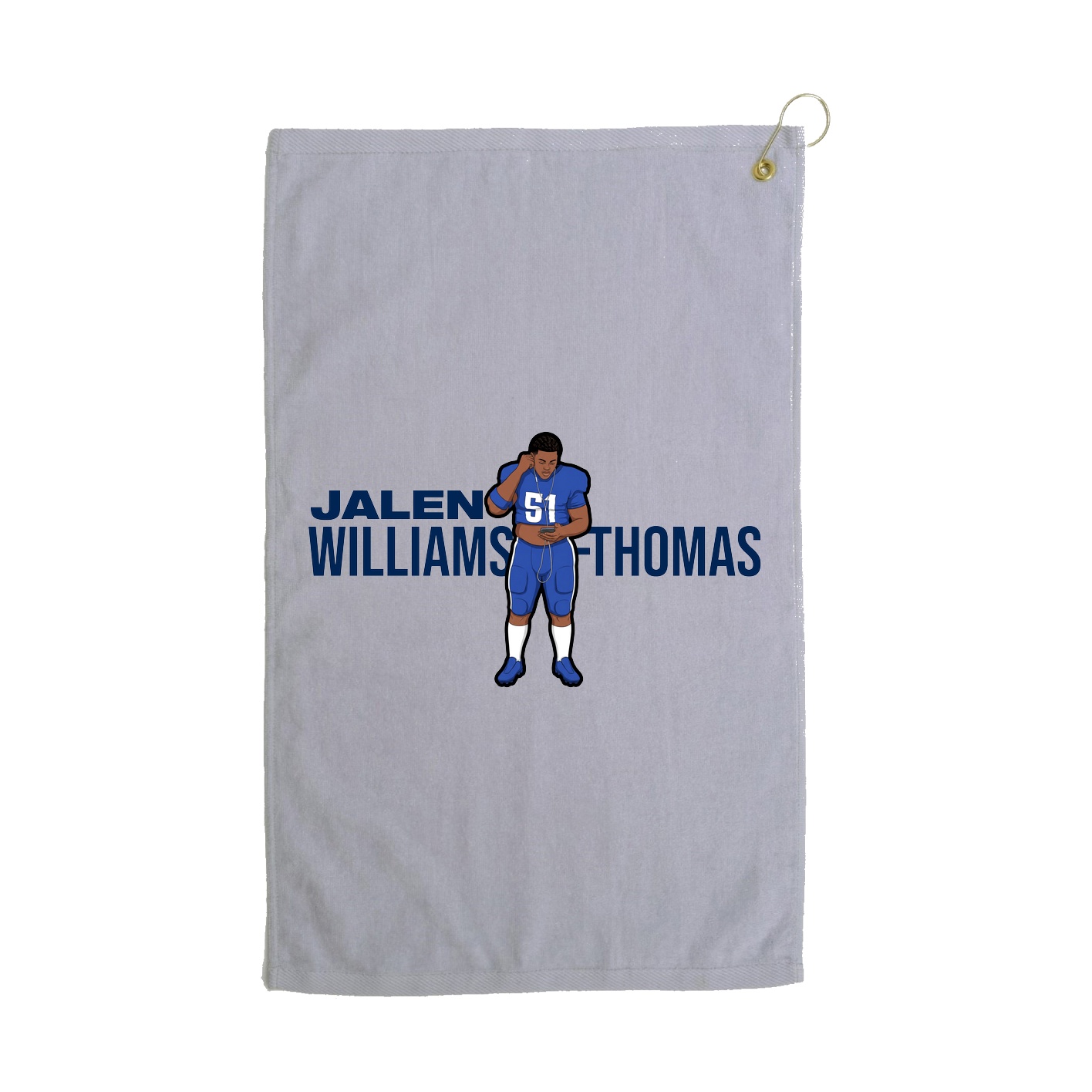 Golf Towel — Player Name in Grey