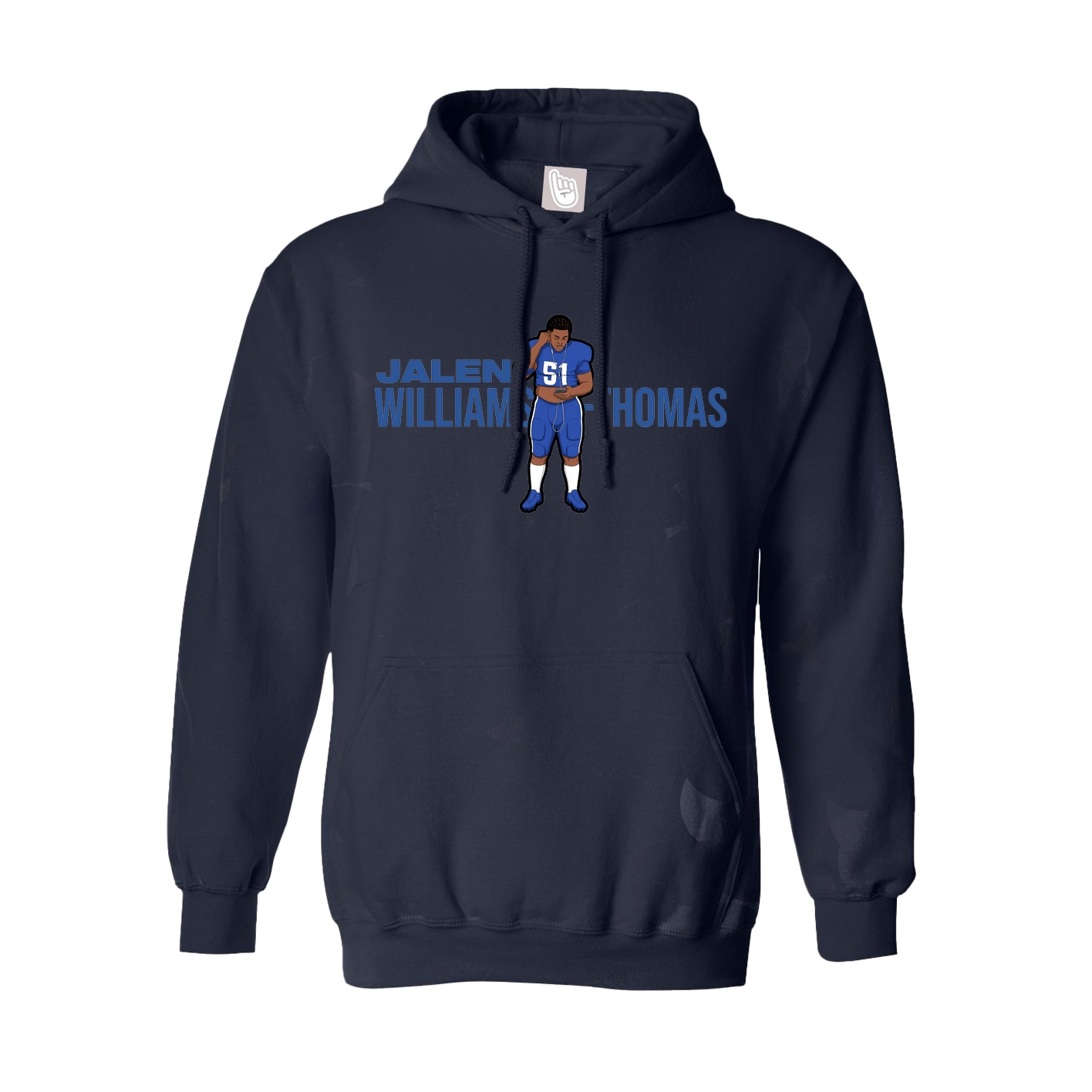 Youth Hoodie — Player Name in Navy