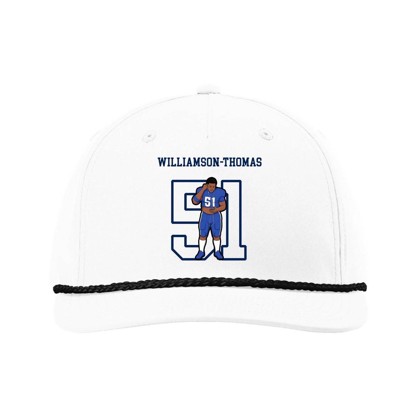 Five-Panel Classic Rope Cap — Shirsey in White