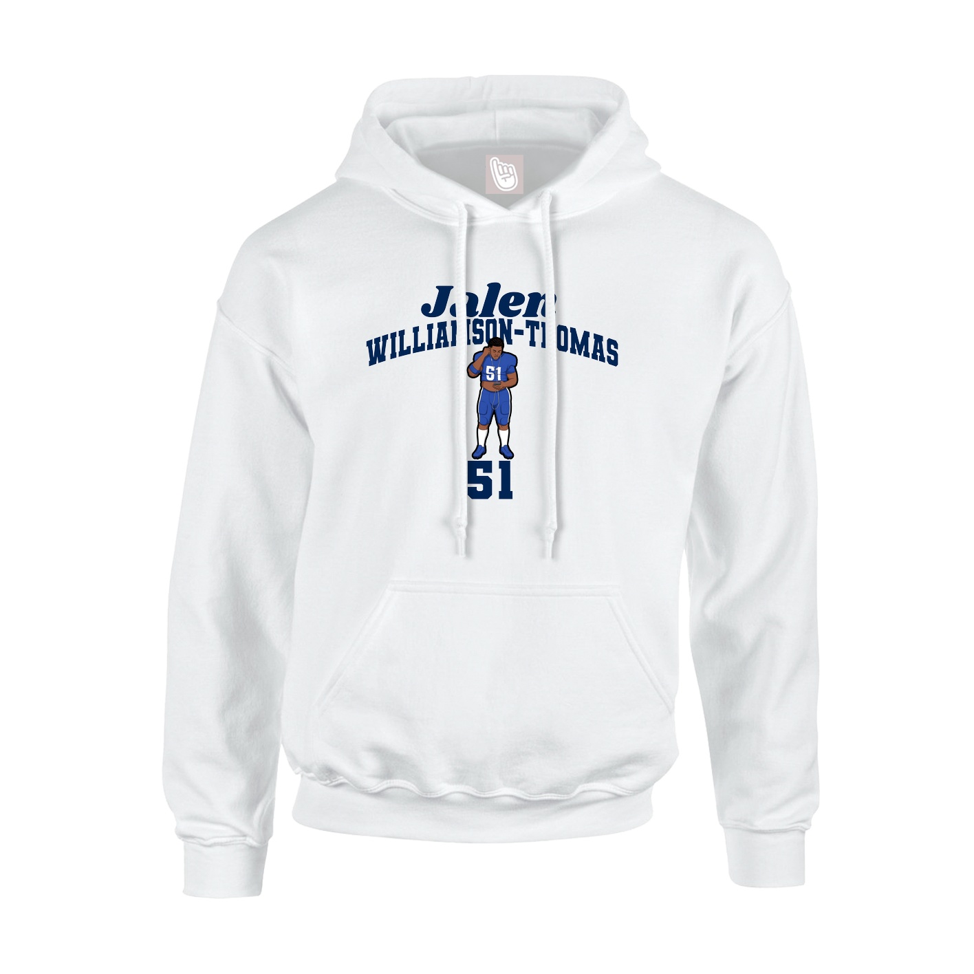 Hoodie — Signature Arch in White