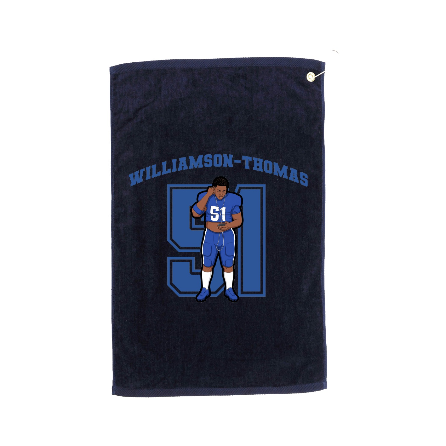 Golf Towel — Number in Navy