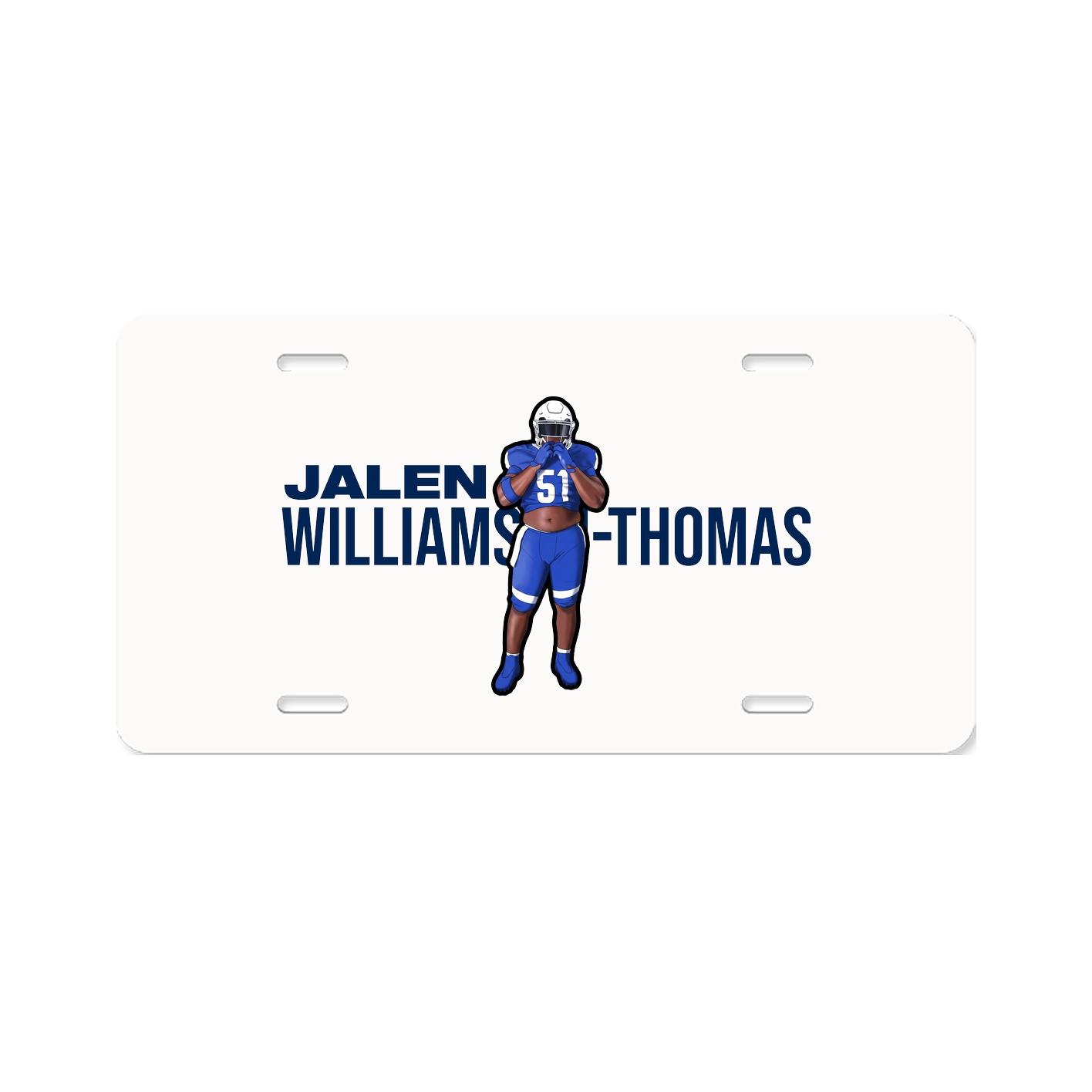 License Plate — Player Name in Classic