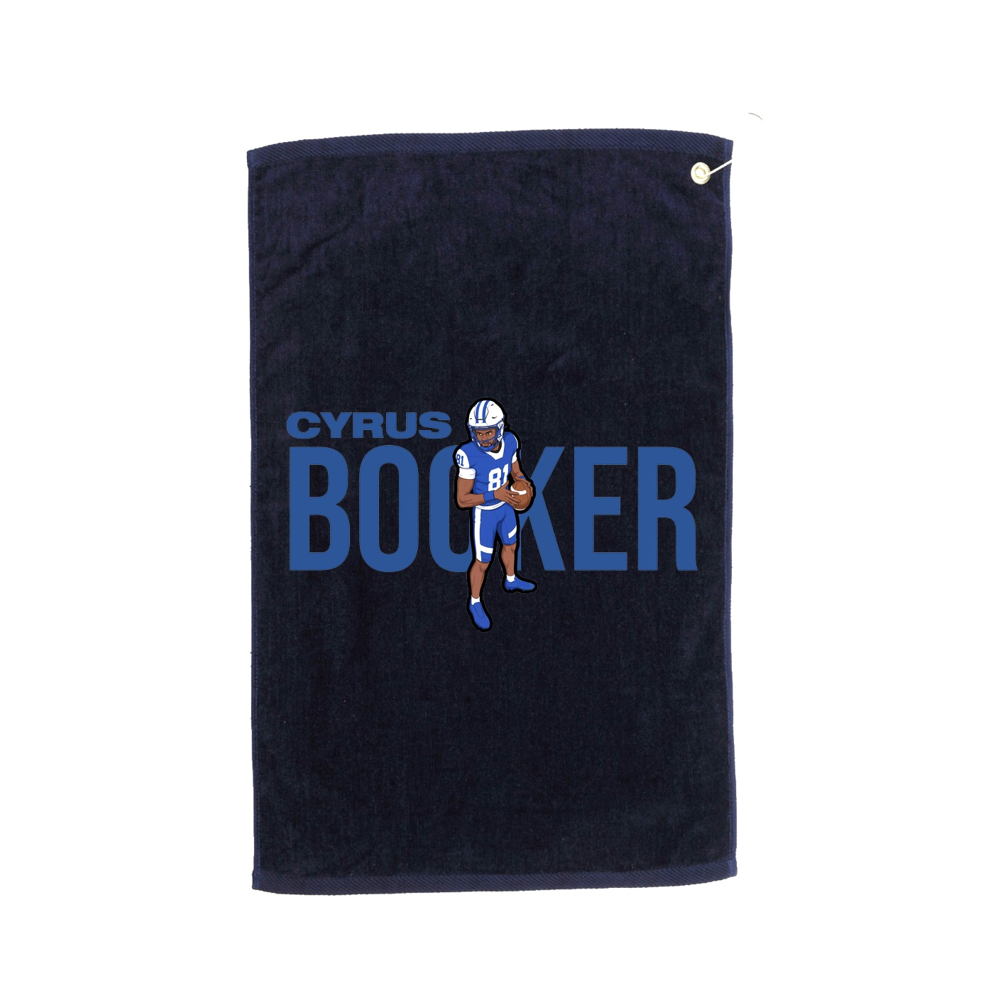 Golf Towel — Player Name in Navy