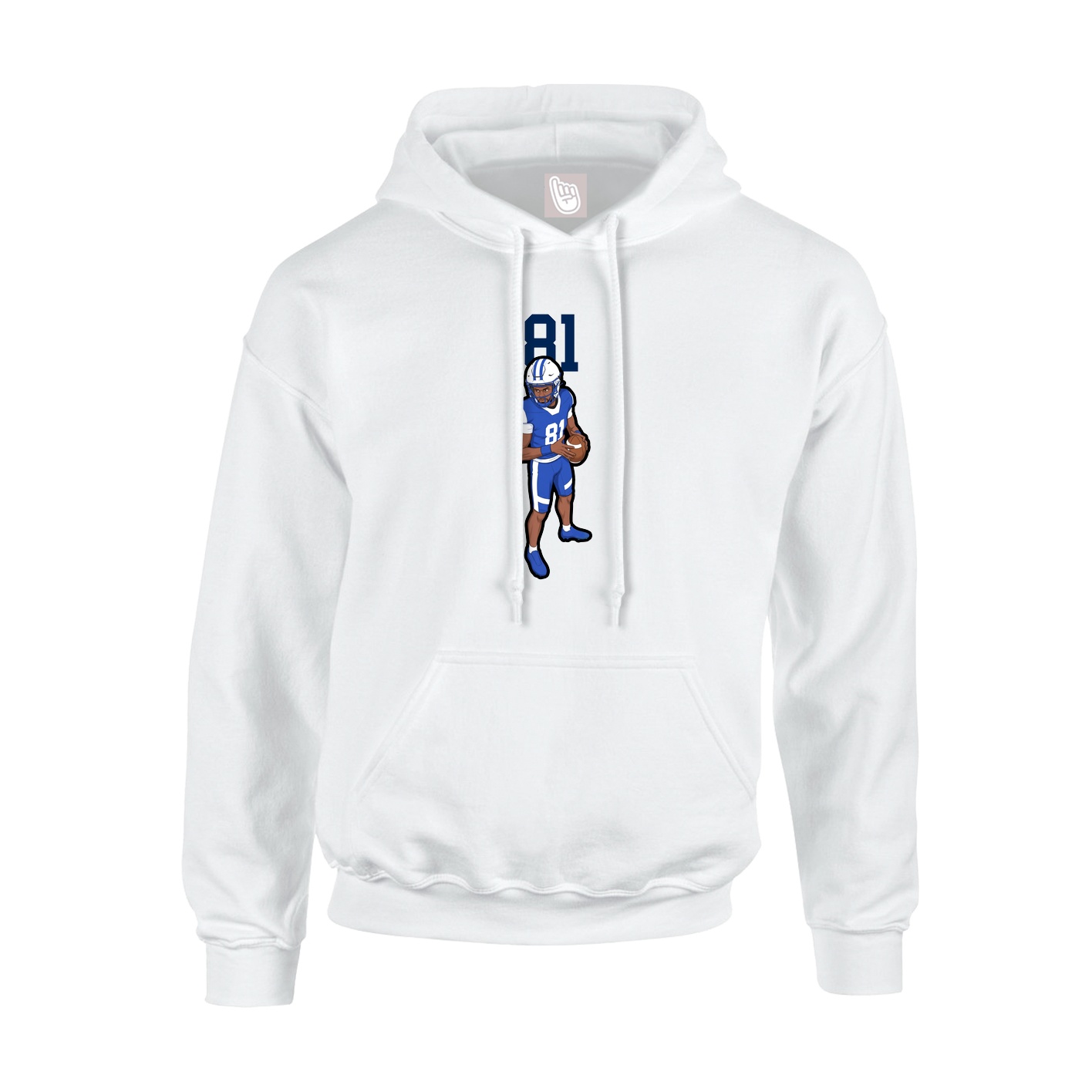 Hoodie — Number Top in White