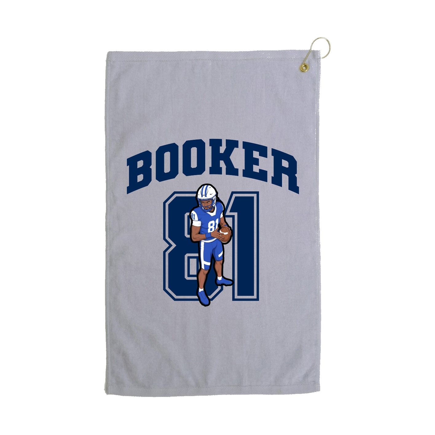 Golf Towel — Number in Grey