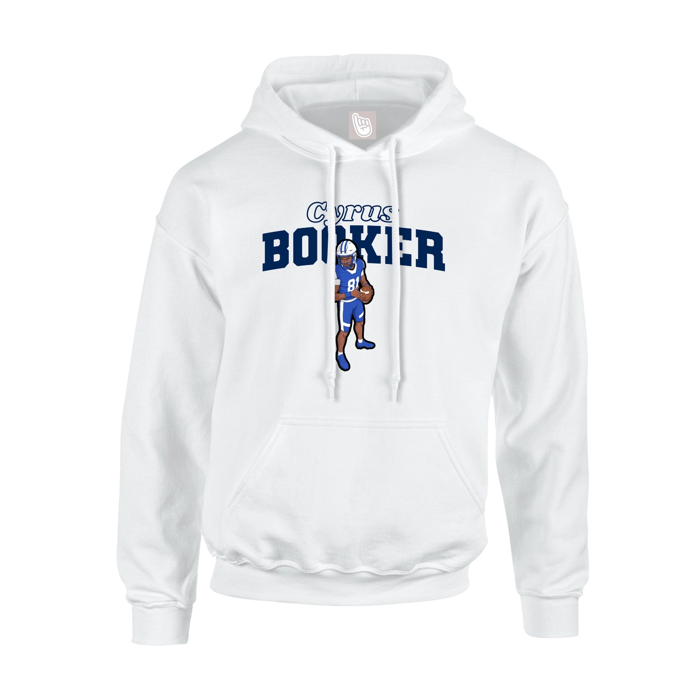 Hoodie — Name Arch in White