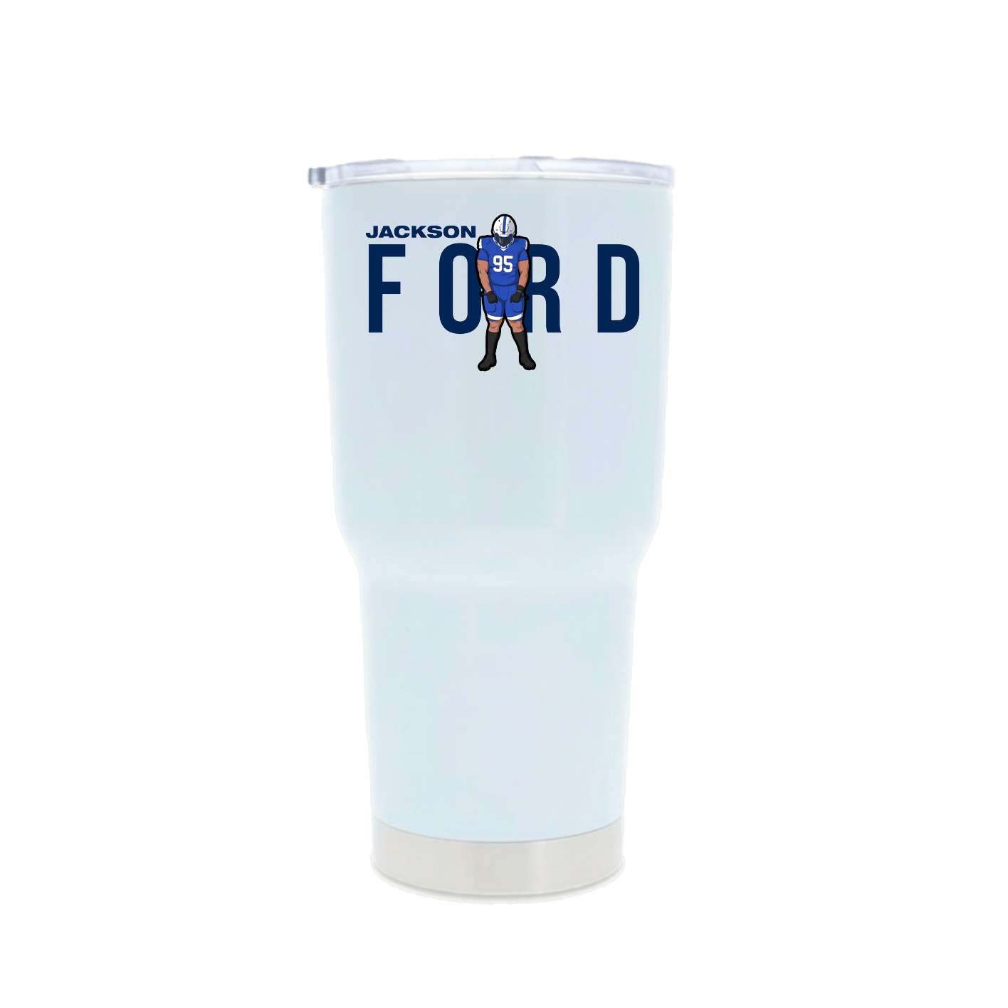 30oz Stainless Steel Tumbler — Player Name in White