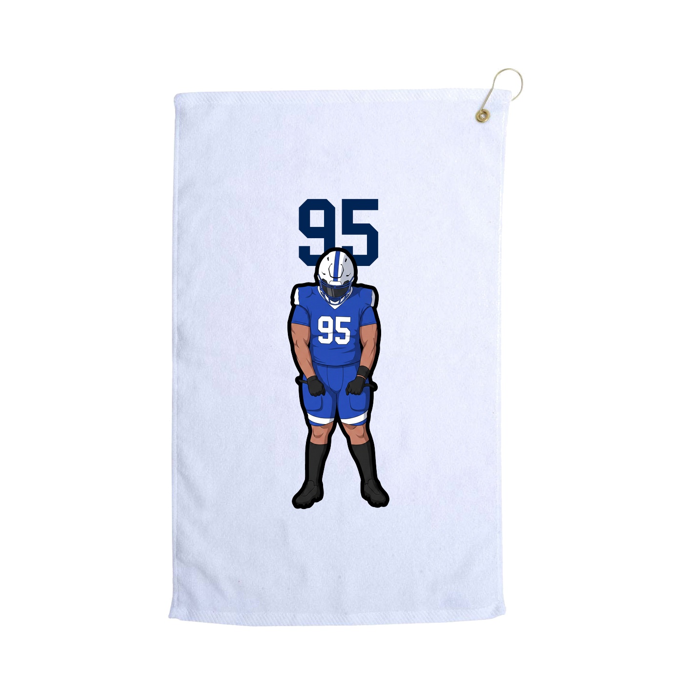 Golf Towel — Number Top in White