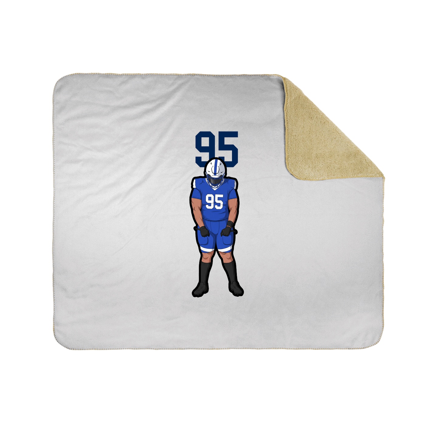 Throw Blanket — Number Top in White