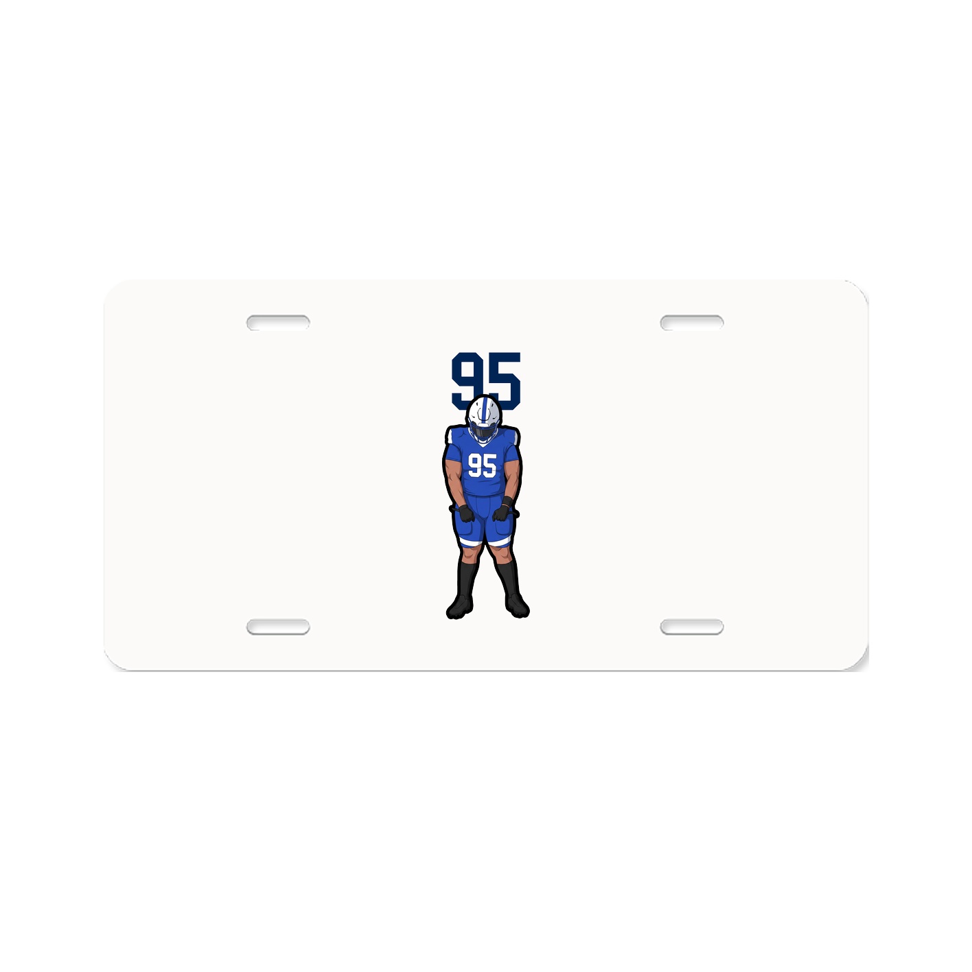 License Plate — Number Top in Classic