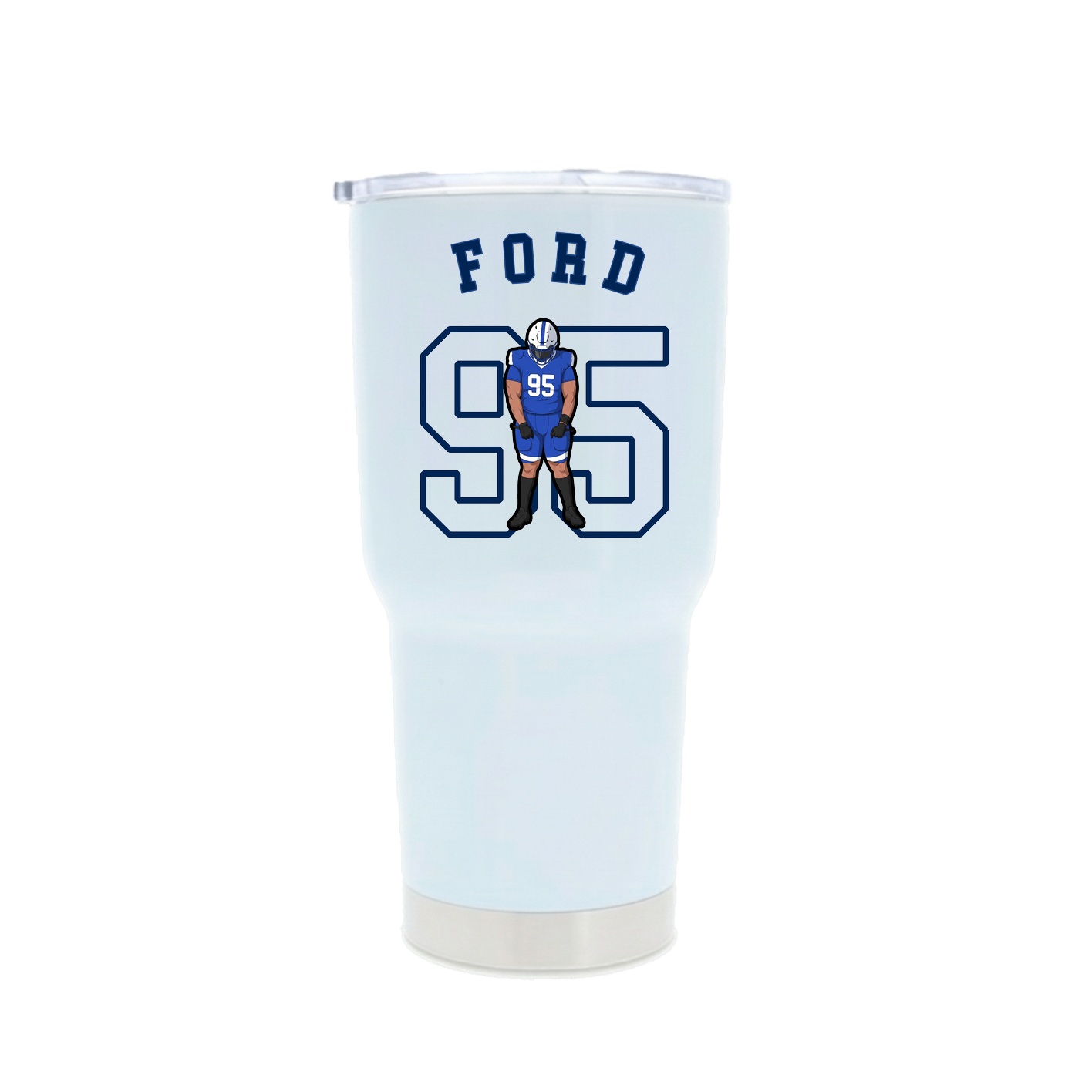 30oz Stainless Steel Tumbler — Shirsey Arch in White