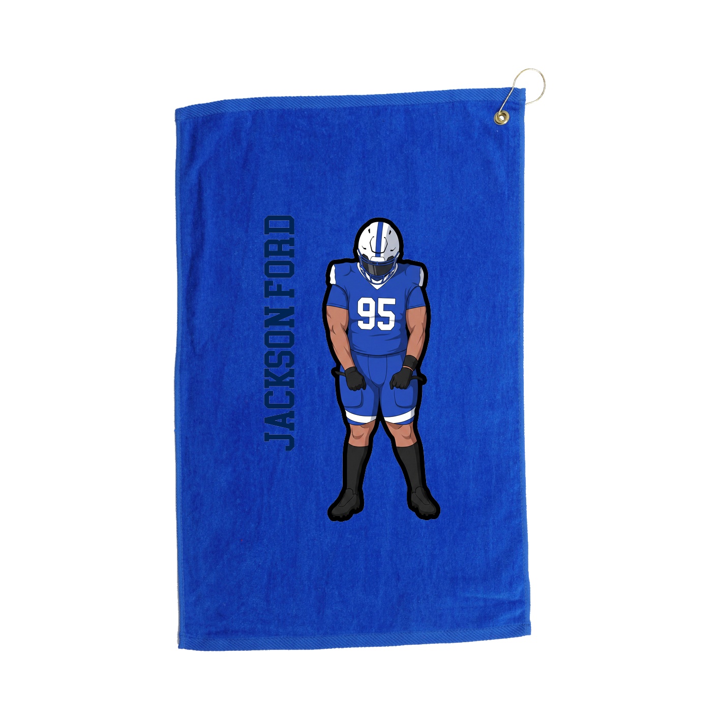 Golf Towel — Name Vertical in Royal