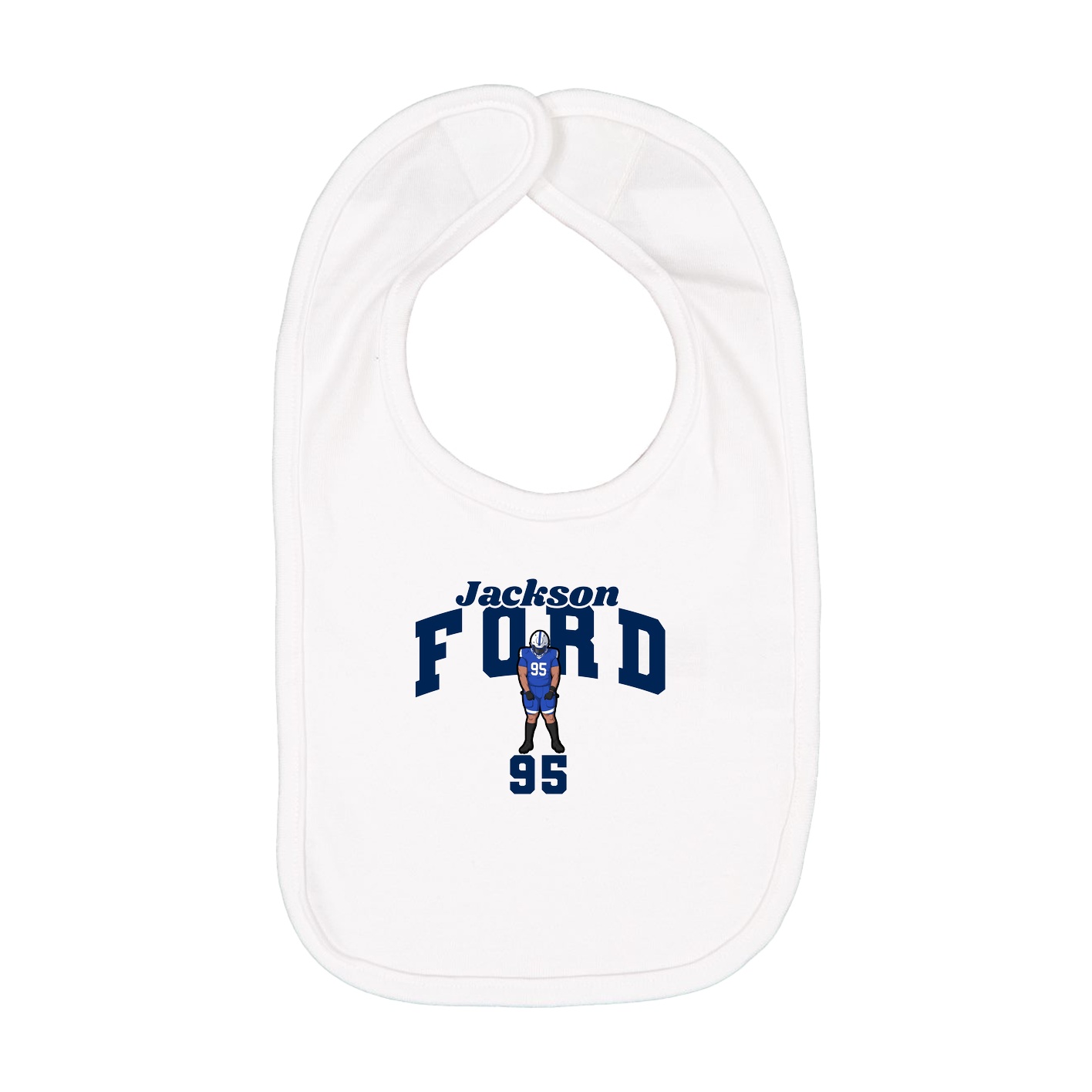 Infant Bib — Signature Arch in White