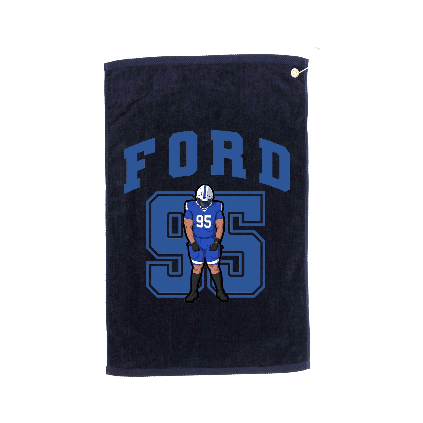Golf Towel — Number in Navy