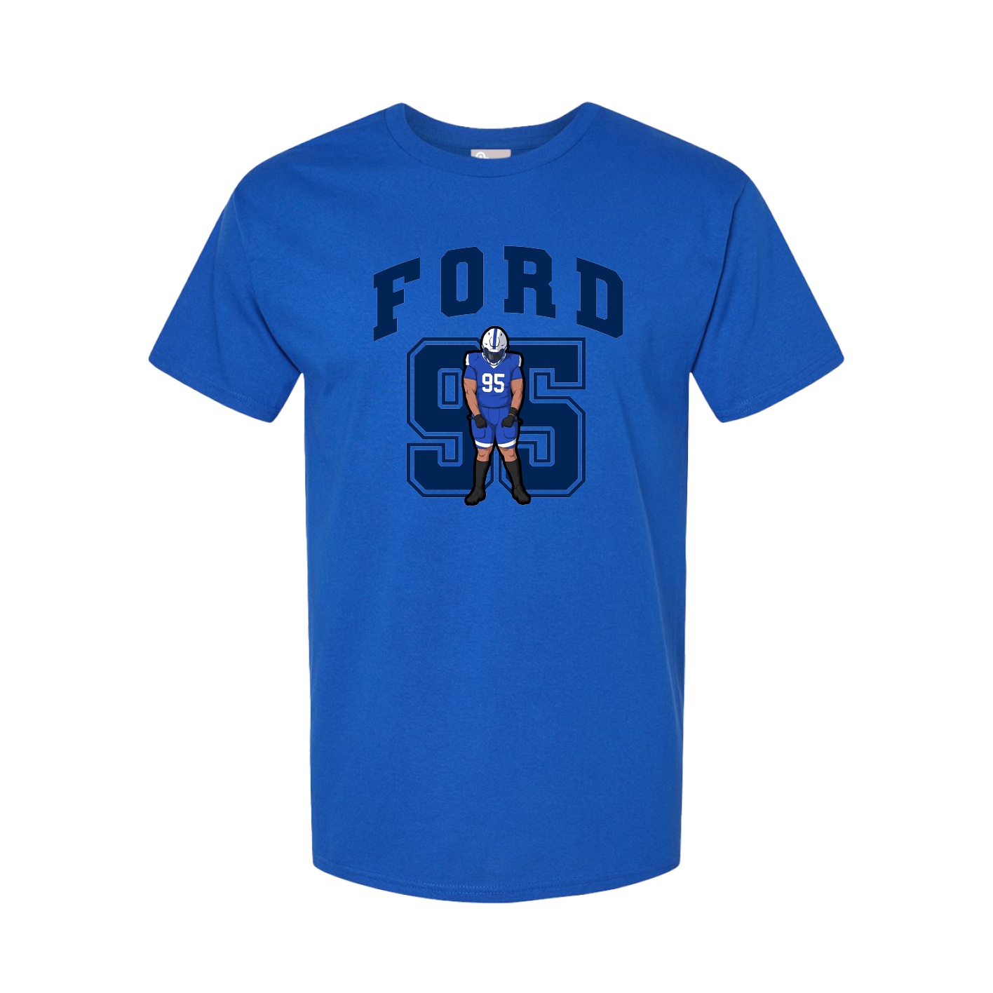 Youth Tee — Number in Royal