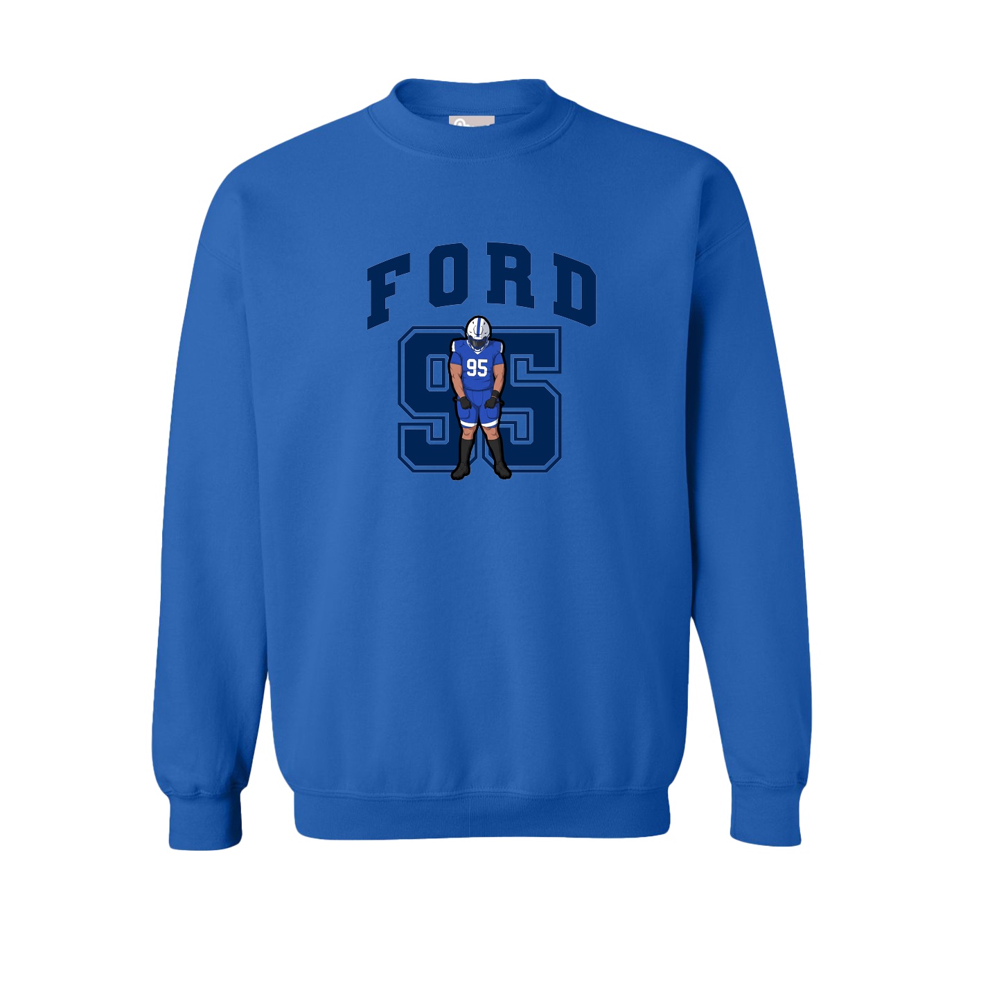 Fleece Crew — Number in Royal
