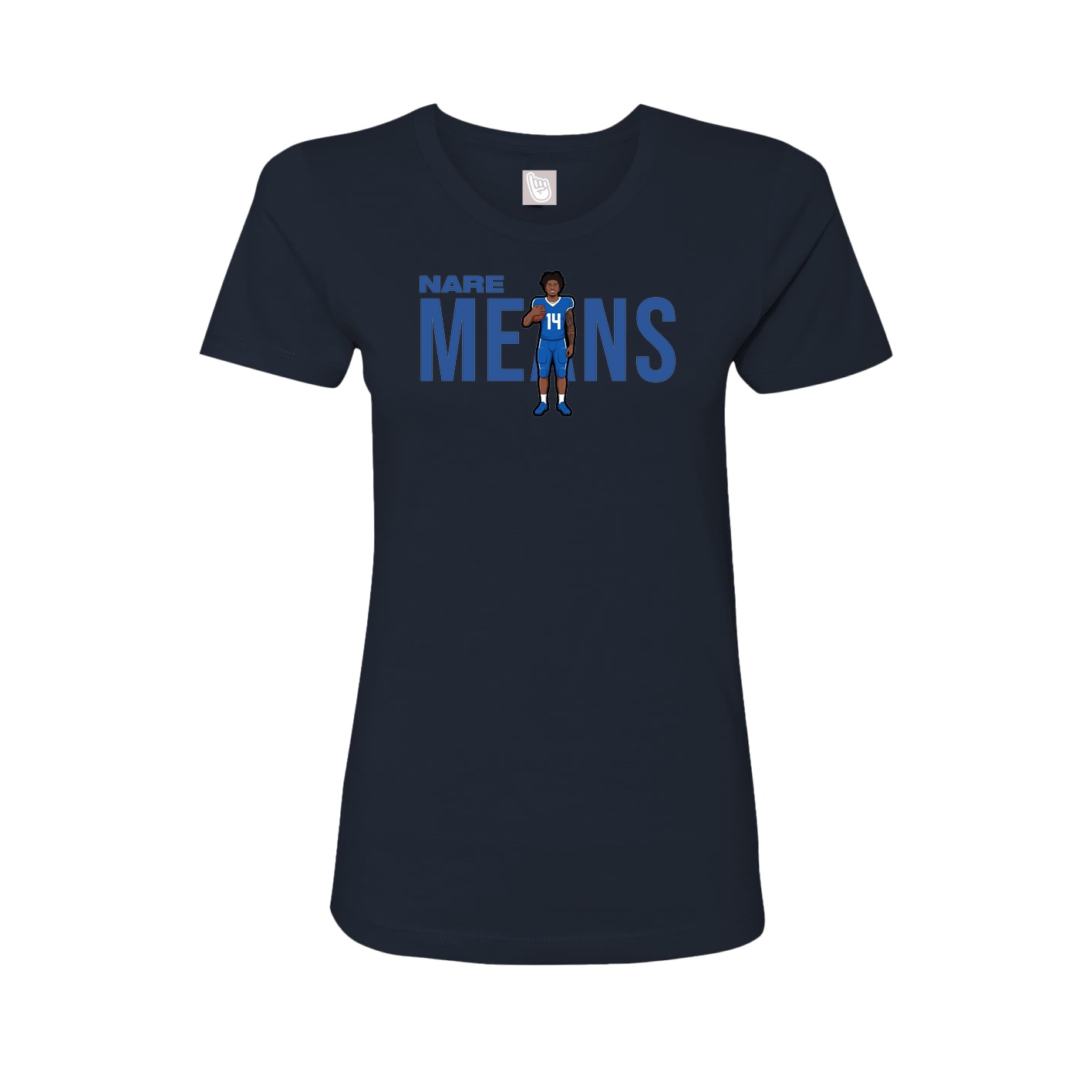 Fitted Women's Tee — Player Name in Navy