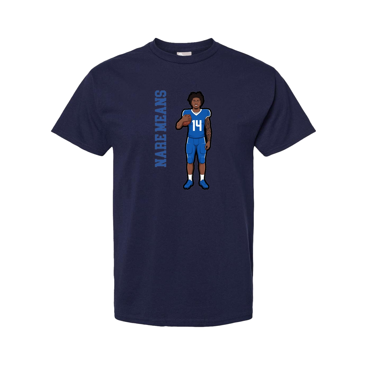 Youth Tee — Name Vertical in Navy
