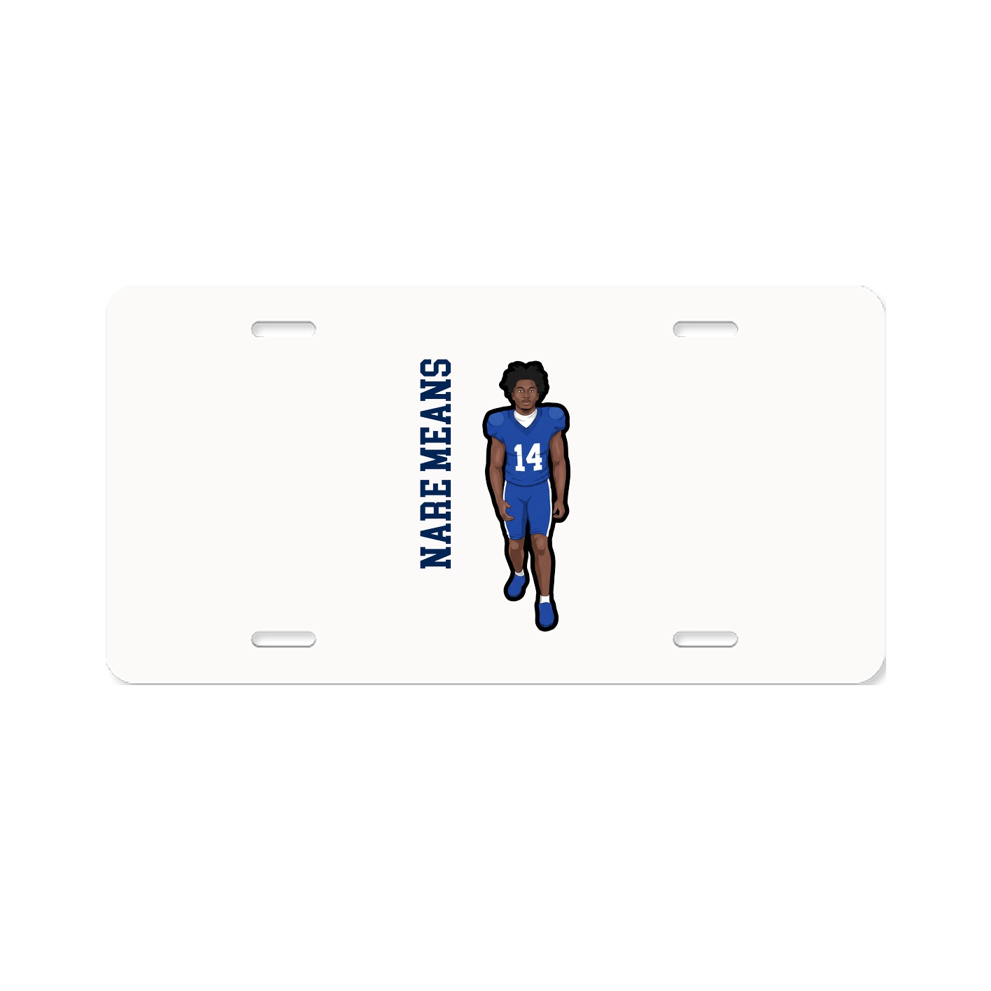 License Plate — Name Vertical in Classic