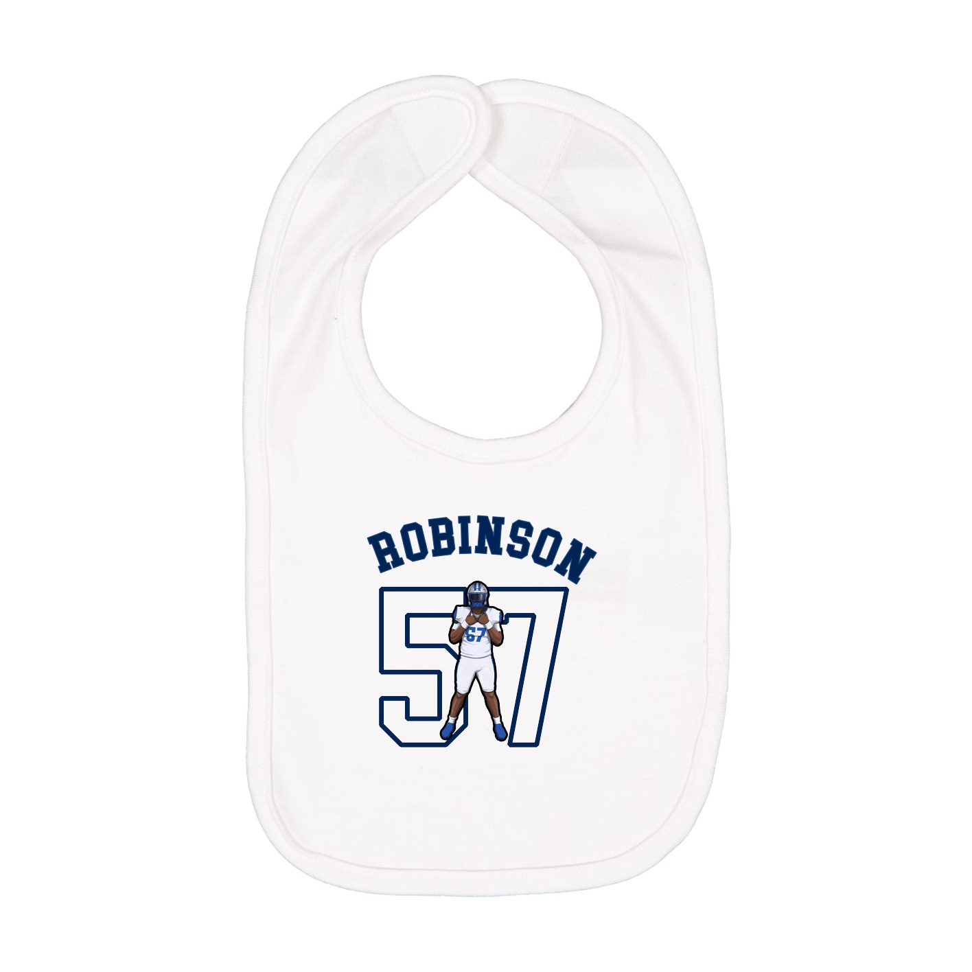 Infant Bib — Shirsey Arch in White