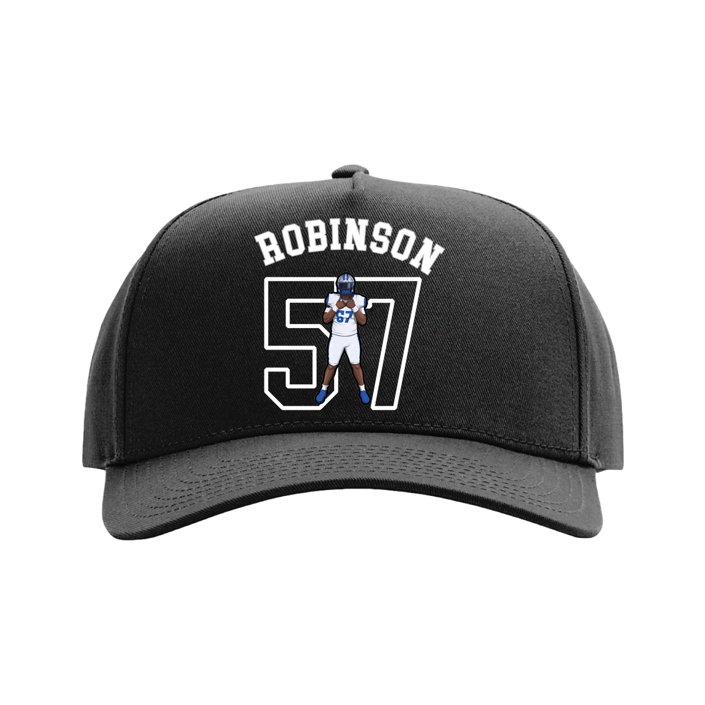 Full Fabric Five-Panel Champ Cap — Shirsey Arch in Black