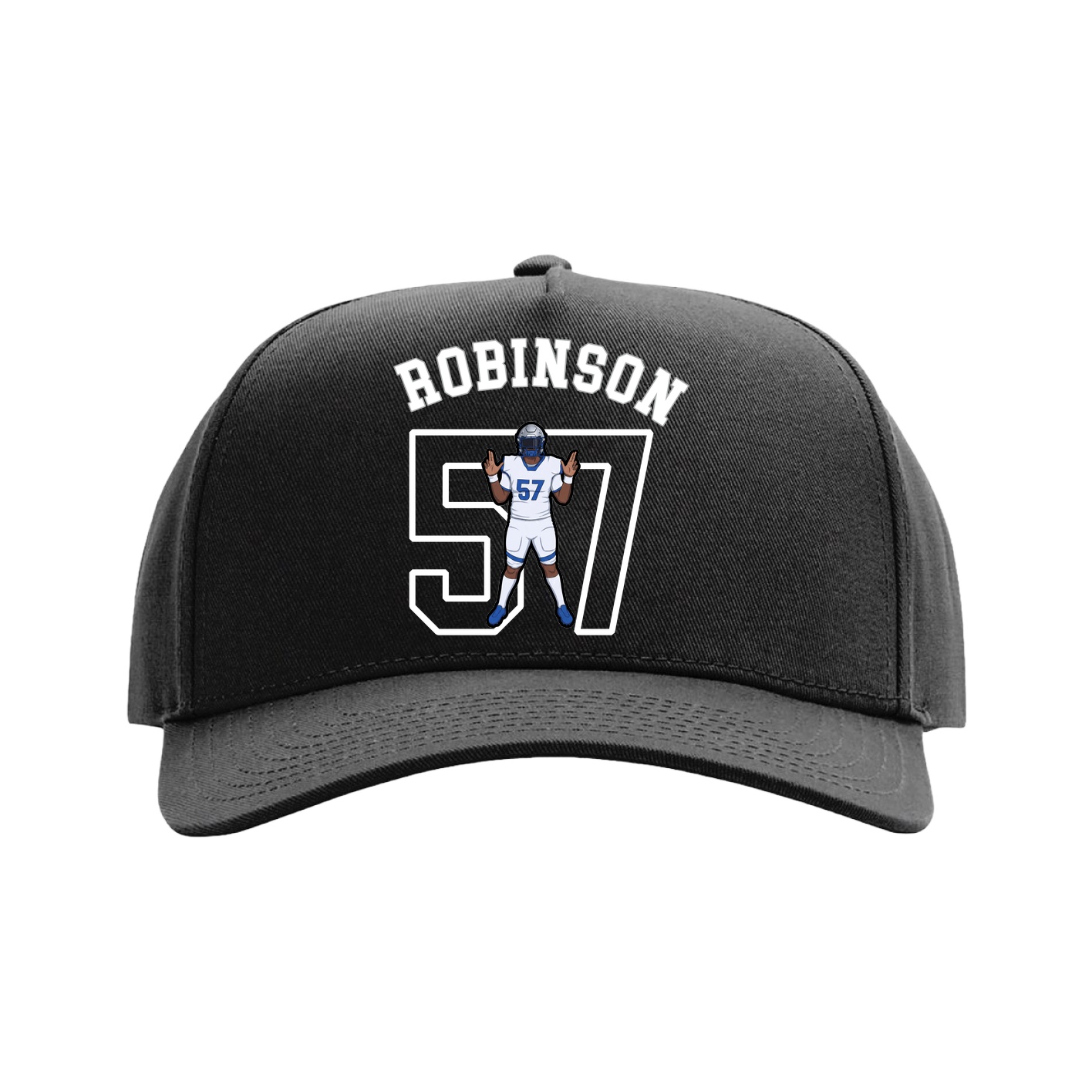 Full Fabric Five-Panel Champ Cap — Shirsey Arch in Black
