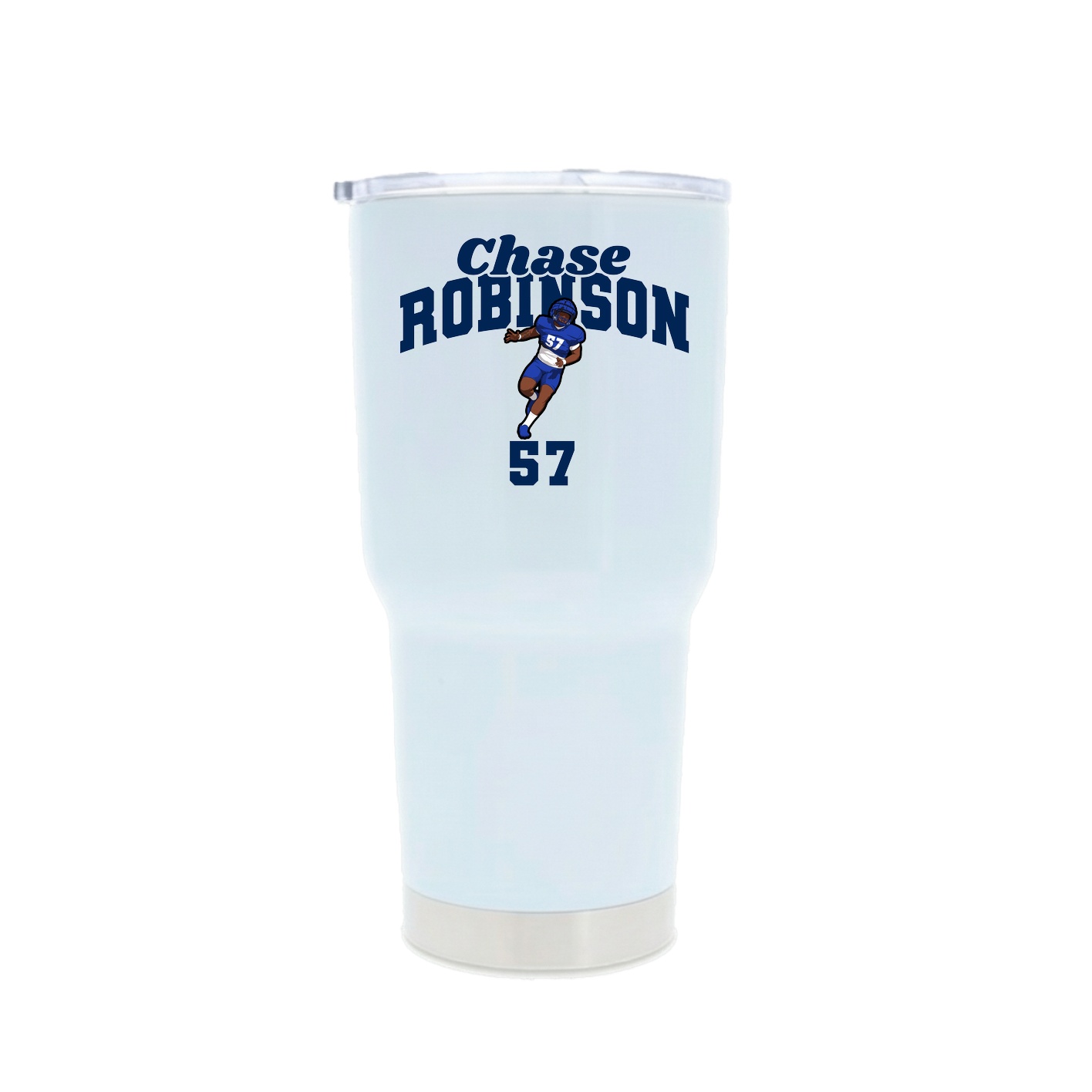 30oz Stainless Steel Tumbler — Signature Arch in White